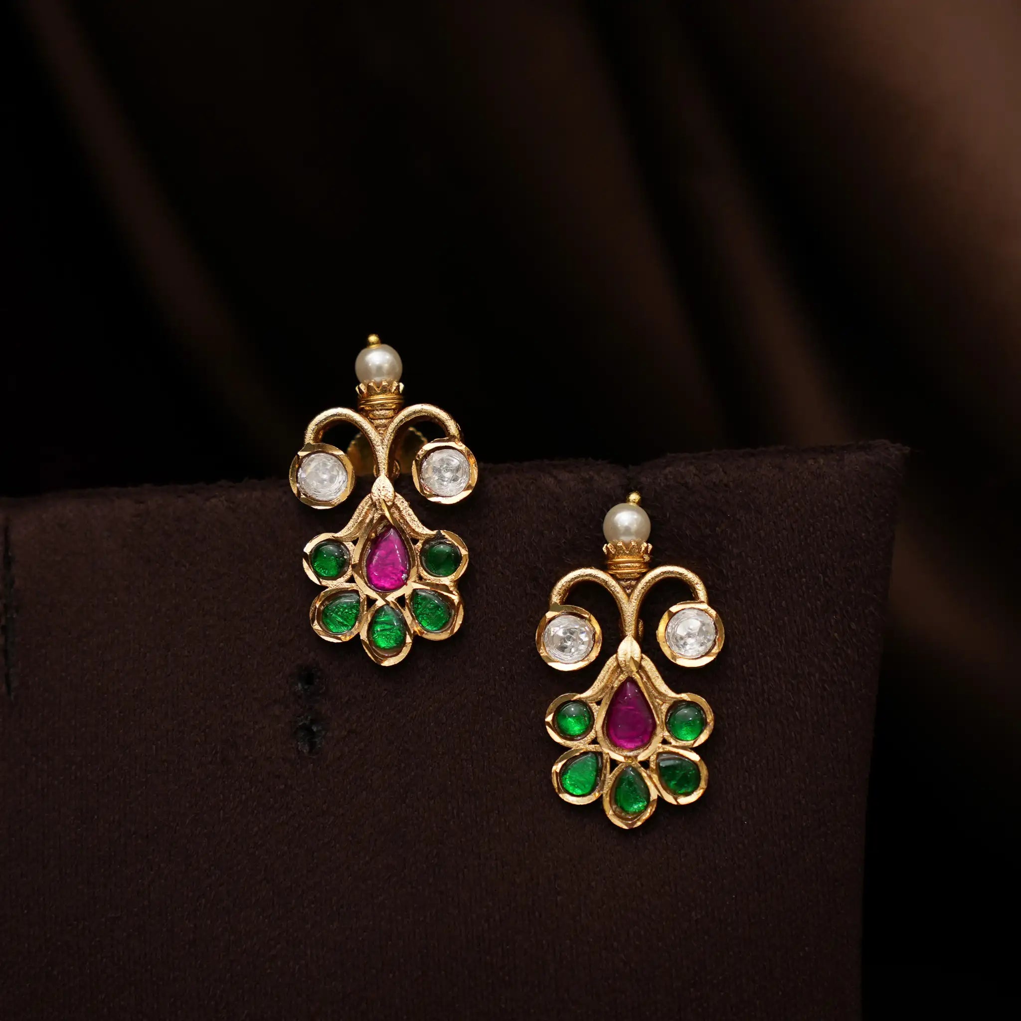 Drithi Polki Necklace - Green