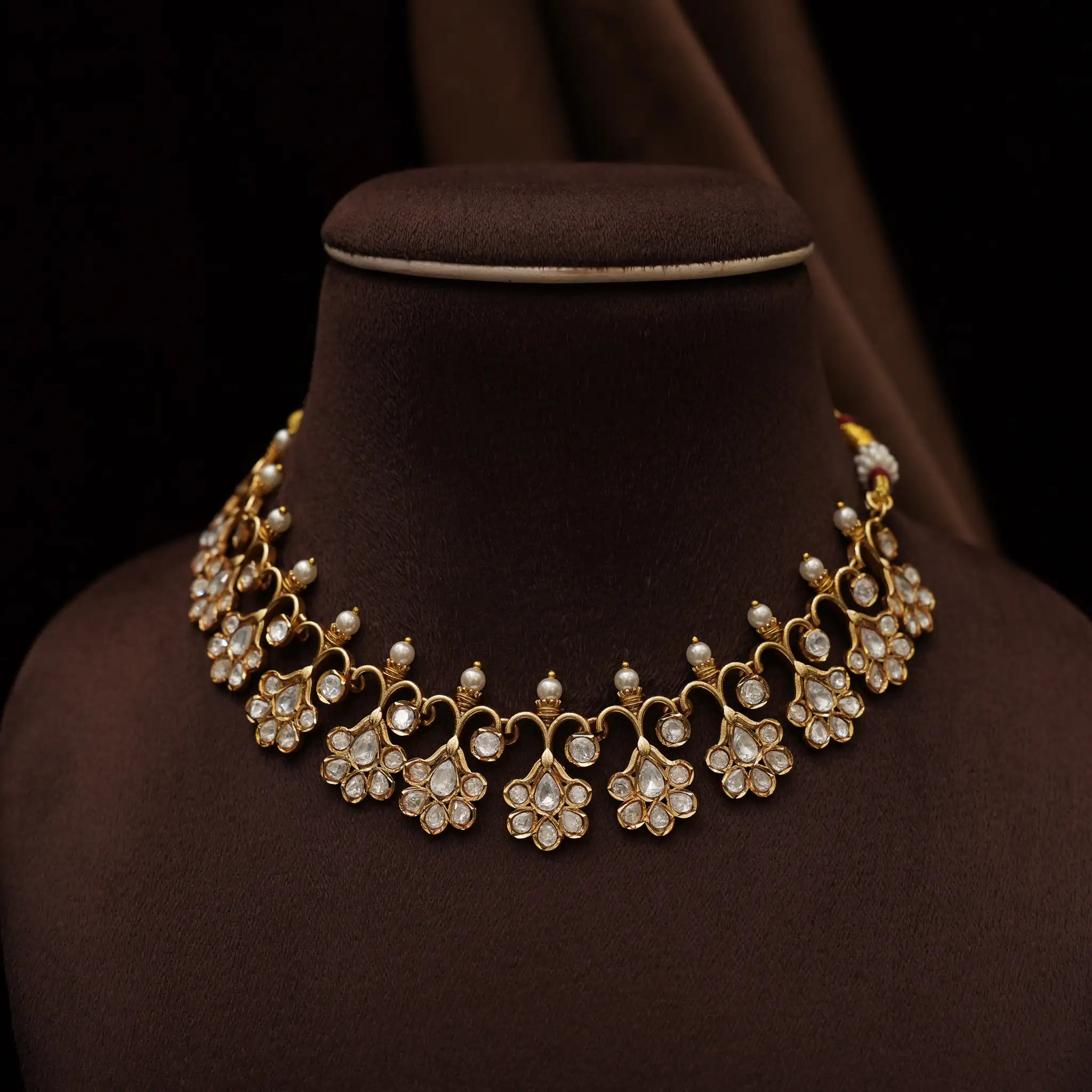Drithi Polki Necklace - White