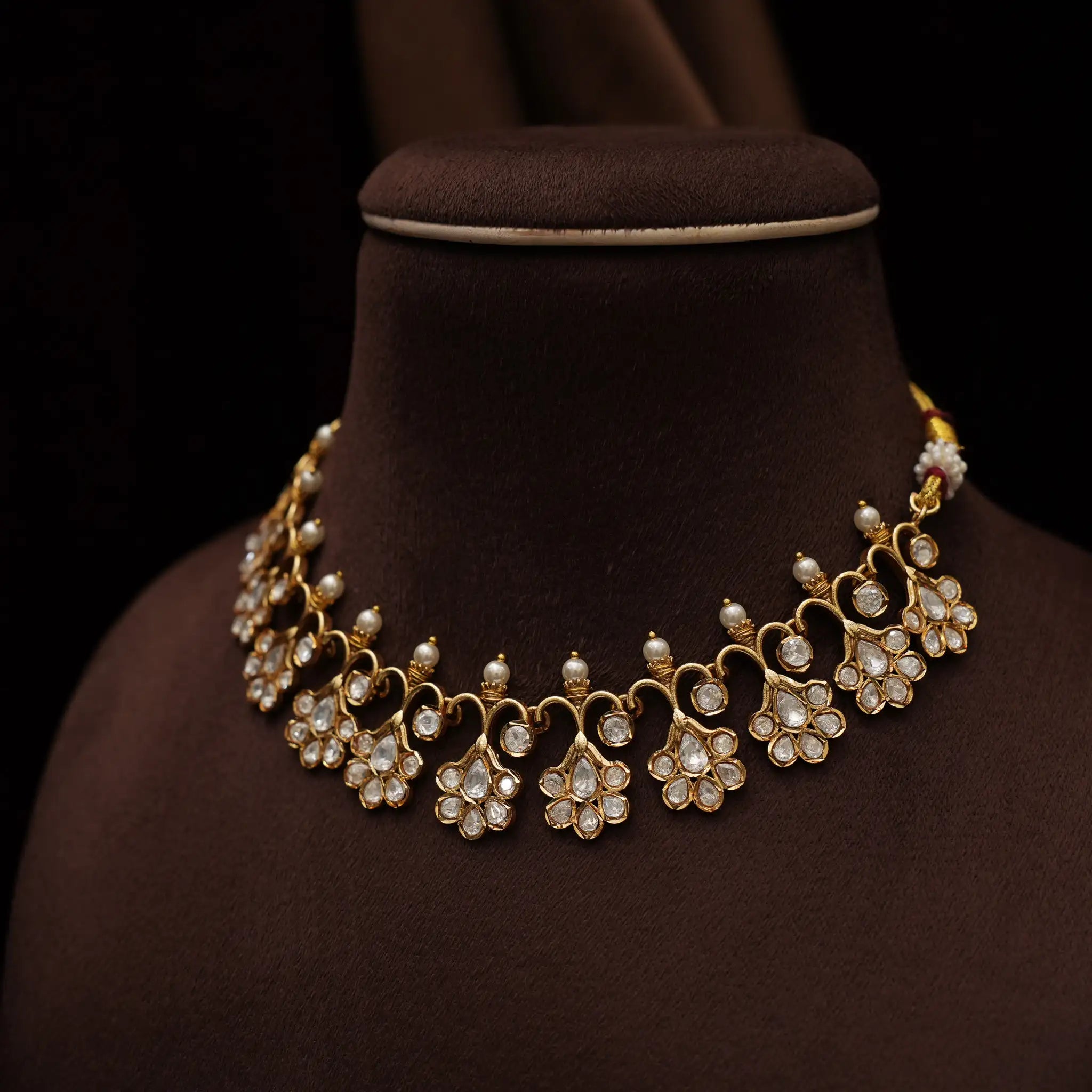 Drithi Polki Necklace - White