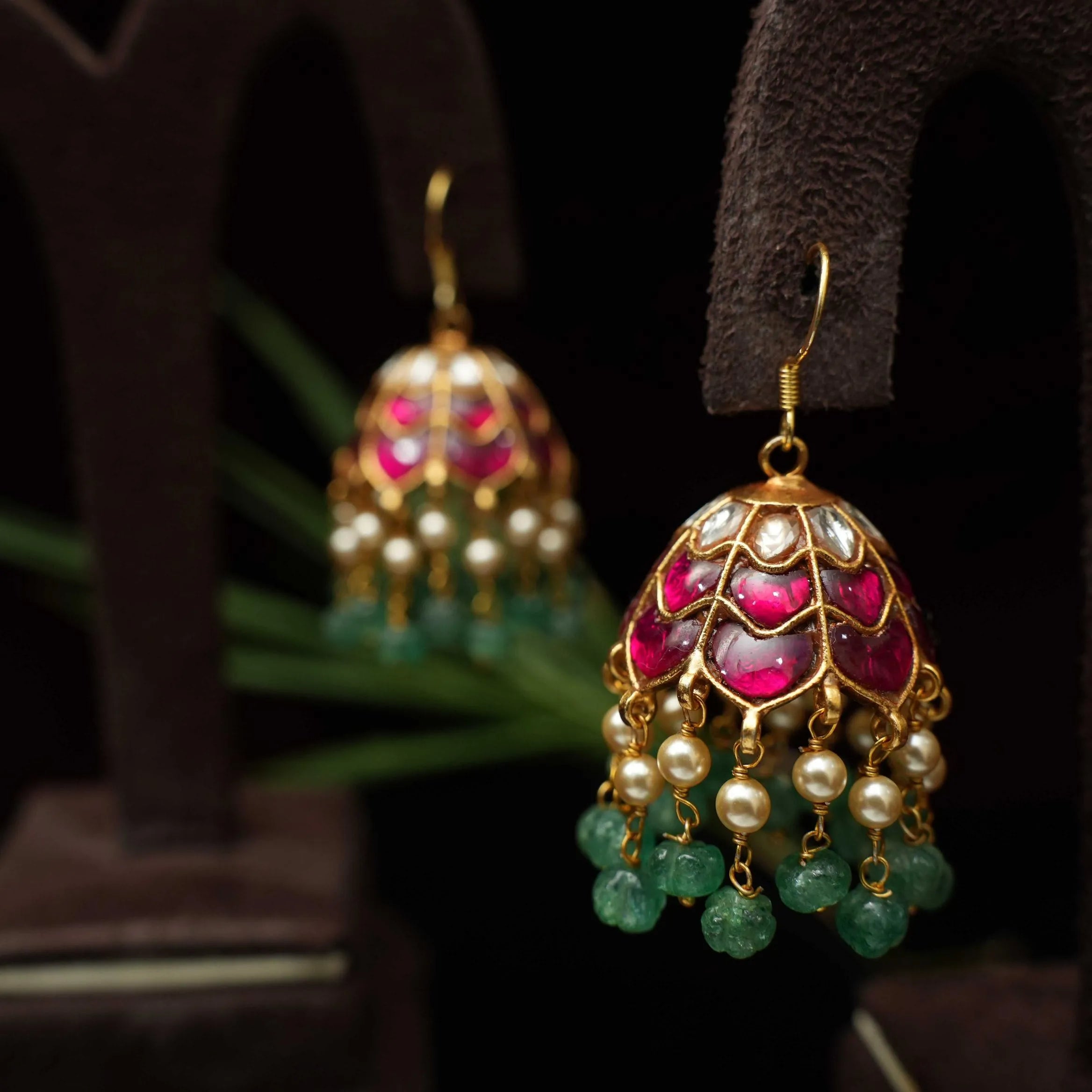 Duhira Silver Jhumka Earrings