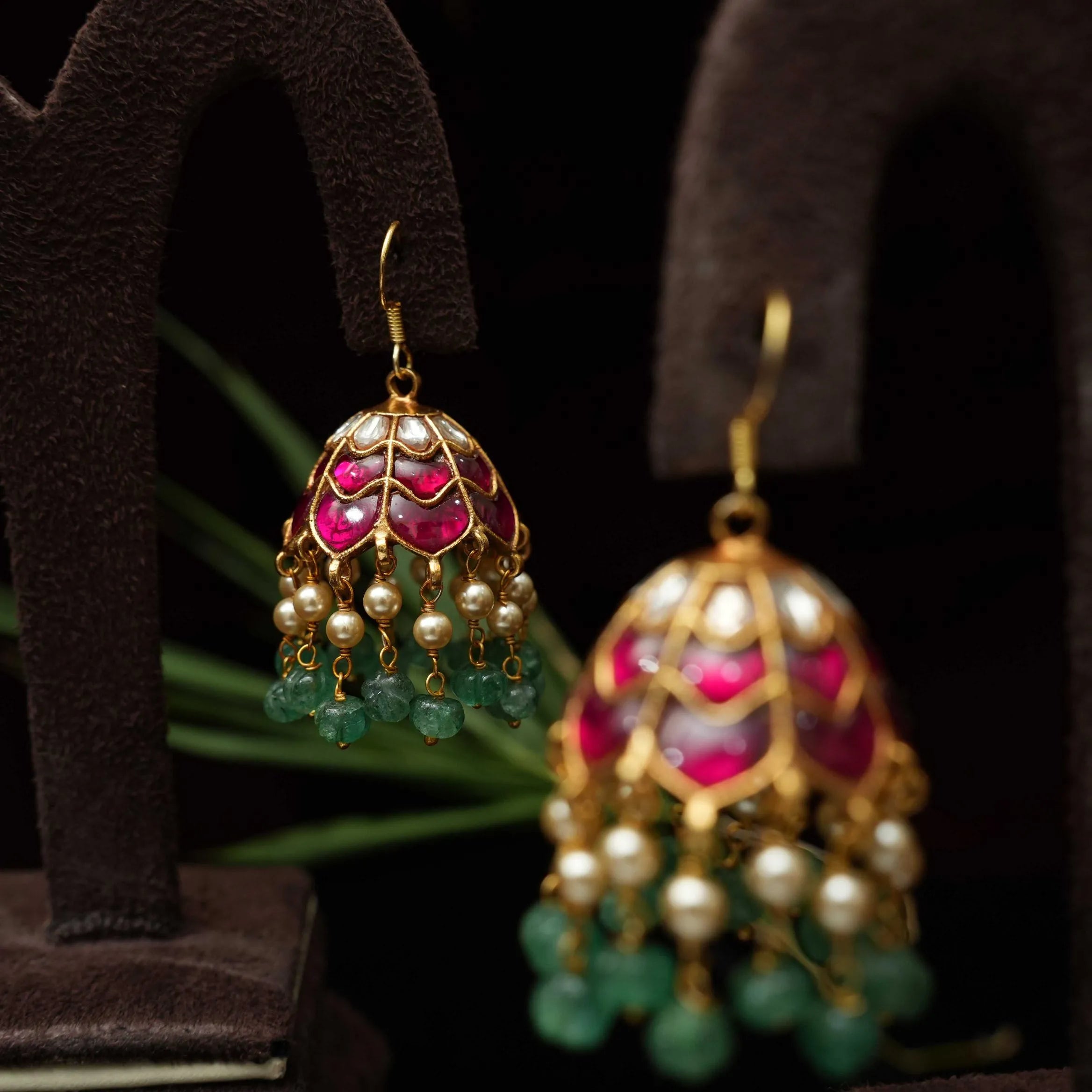 Duhira Silver Jhumka Earrings