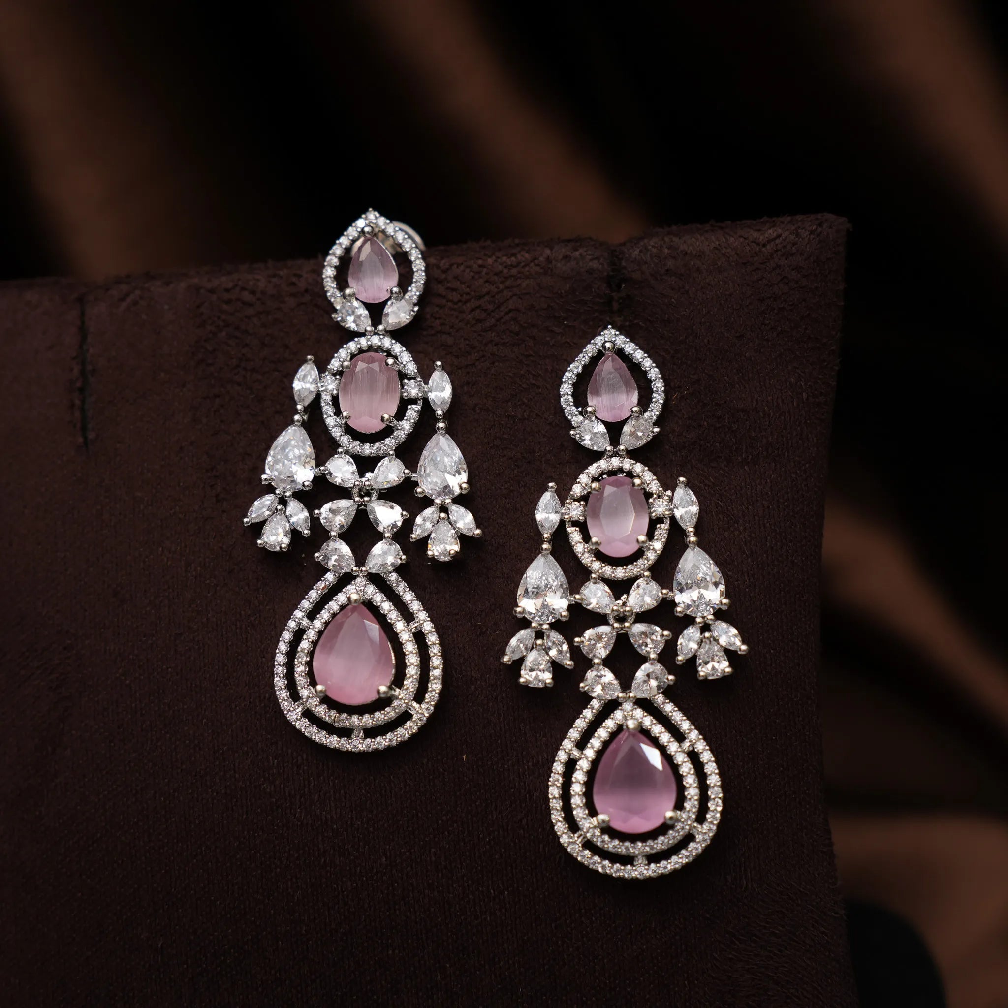 Dulice Zircon Necklace - Pink