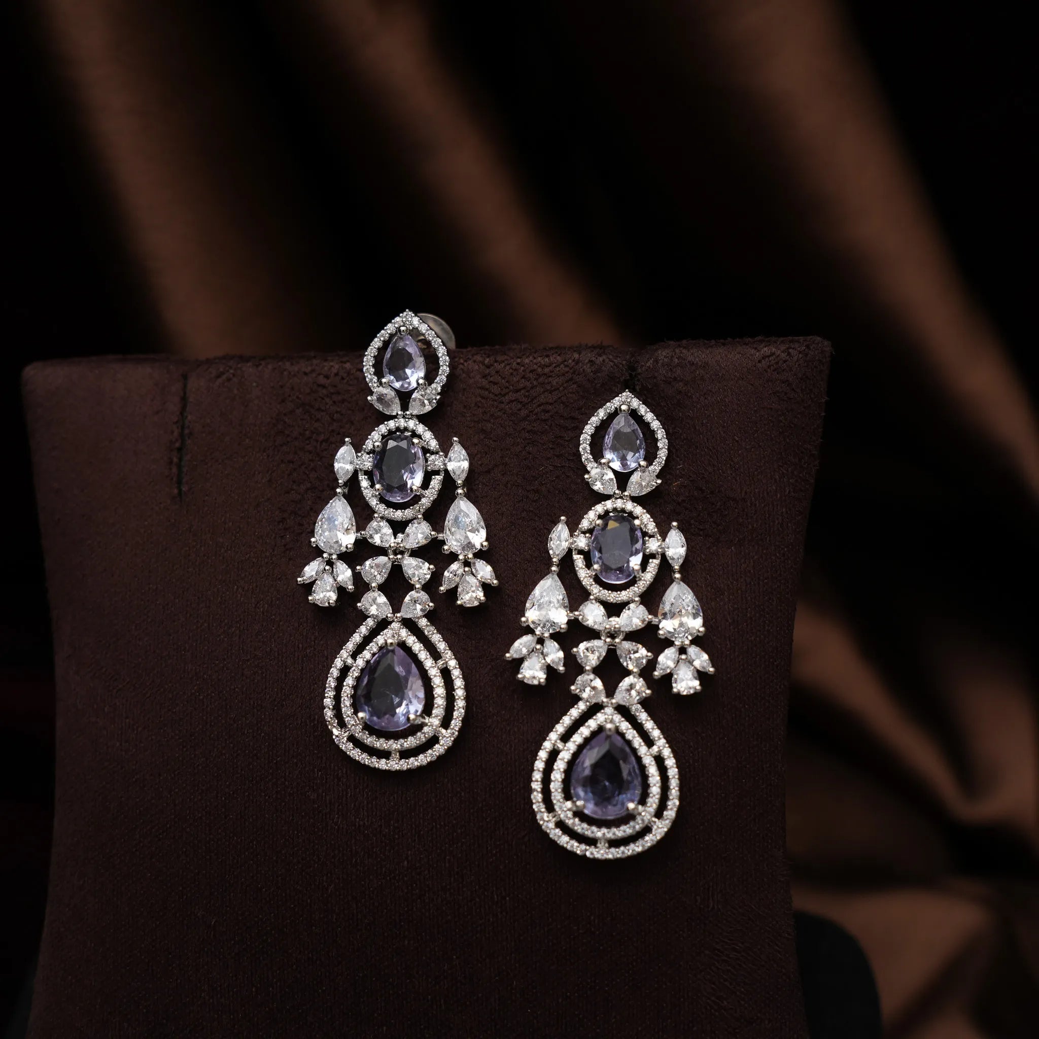 Dulice Zircon Necklace - Purple