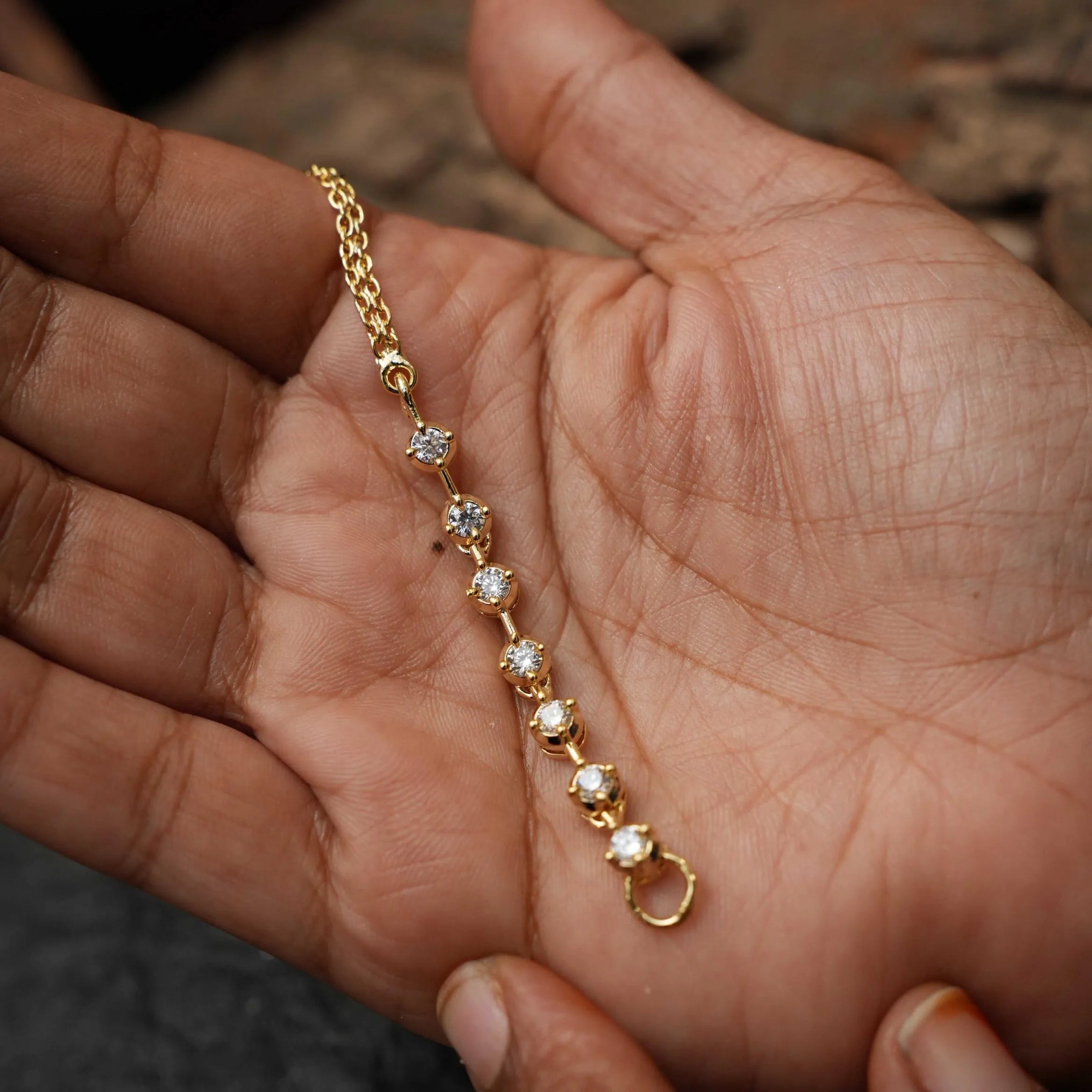 Durga Zircon Ear Chain