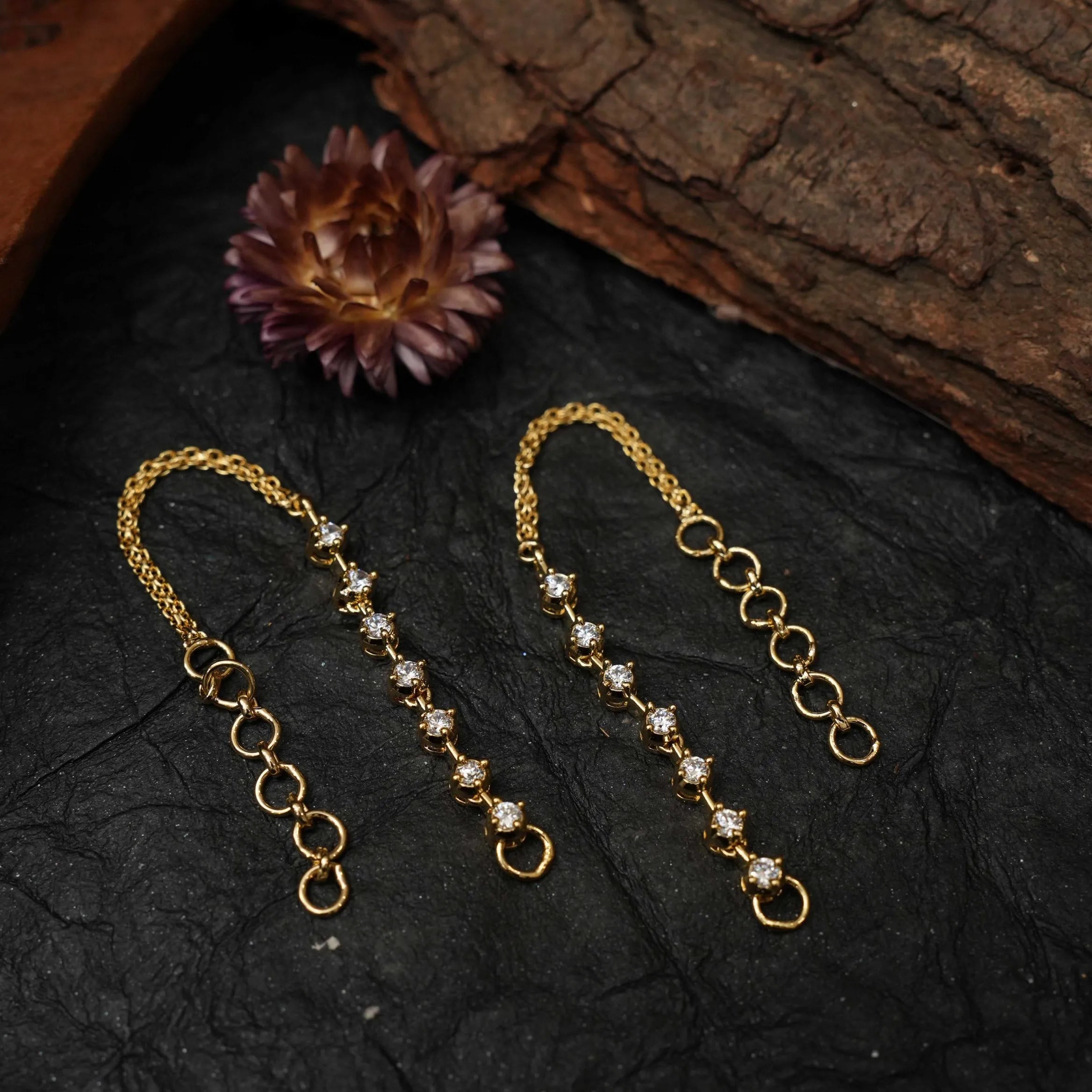 Durga Zircon Ear Chain