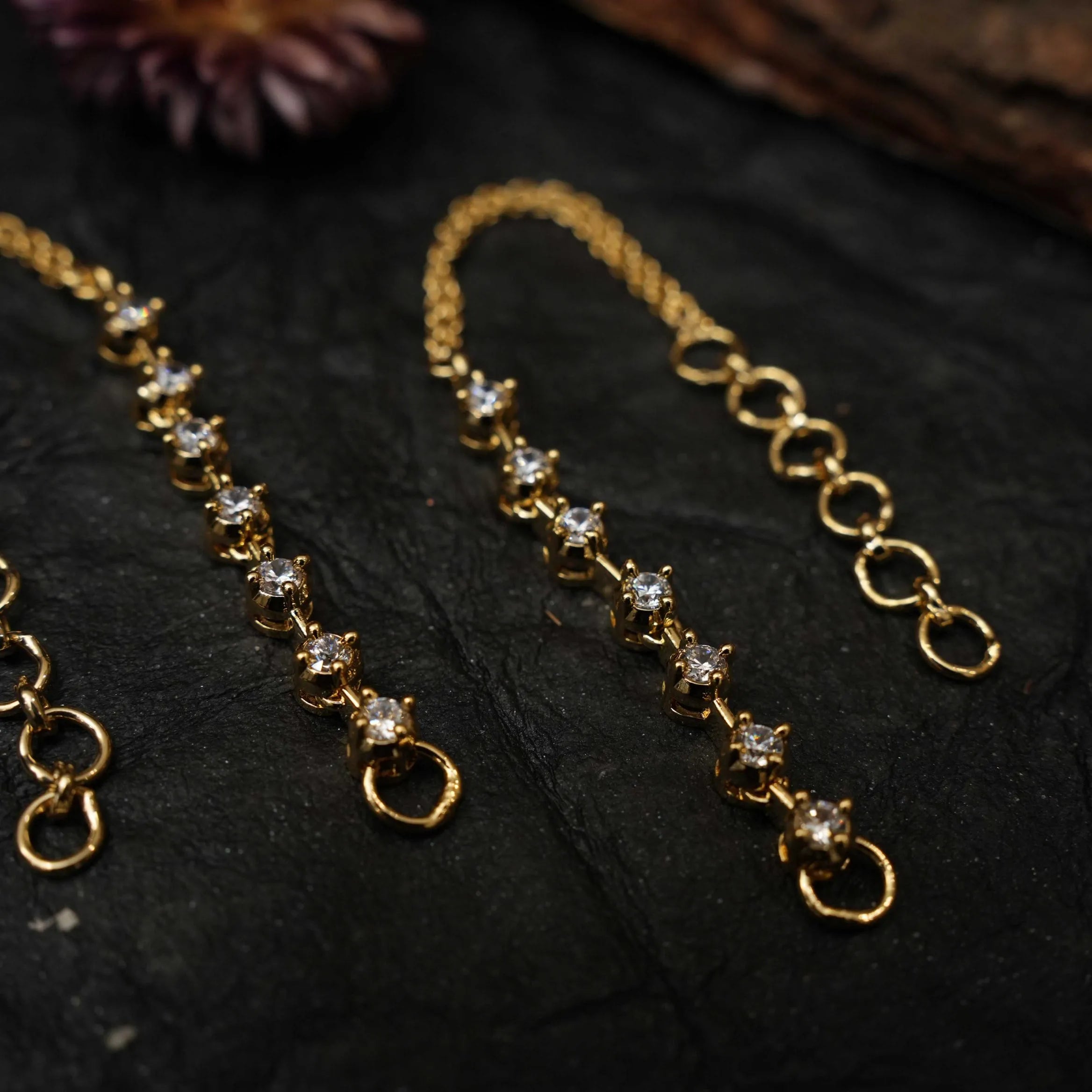 Durga Zircon Ear Chain