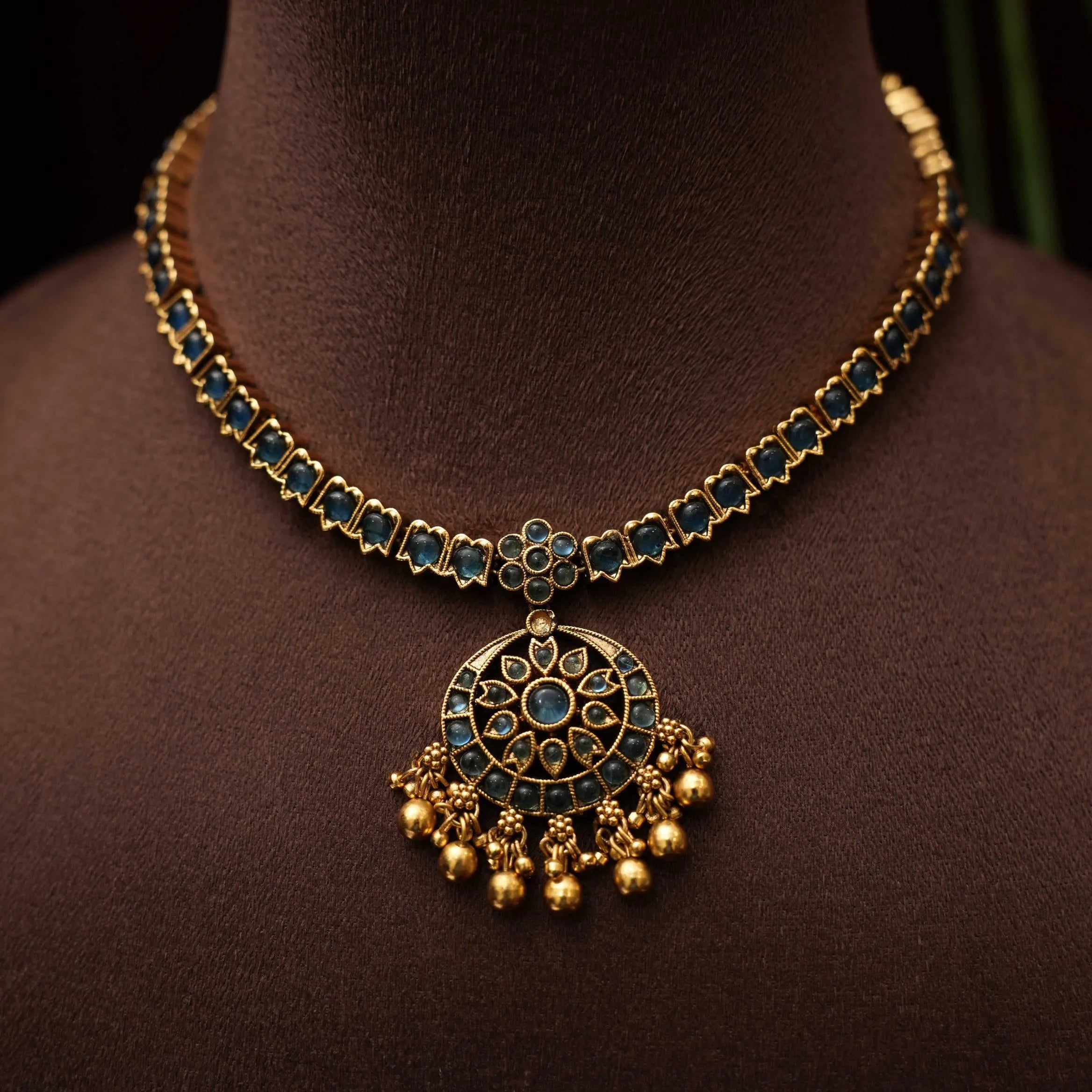 Dutt Antique Necklace - Blue