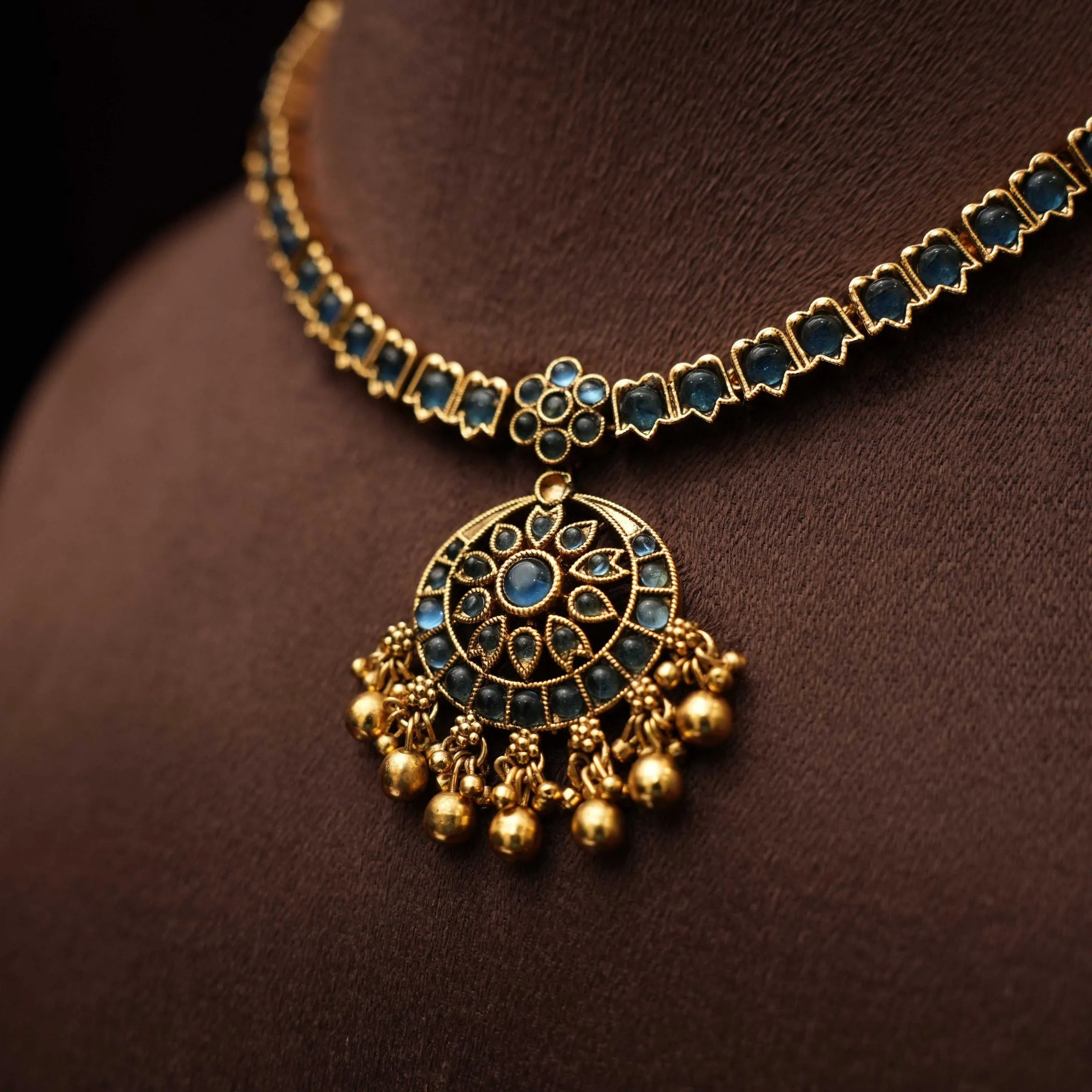 Dutt Antique Necklace - Blue