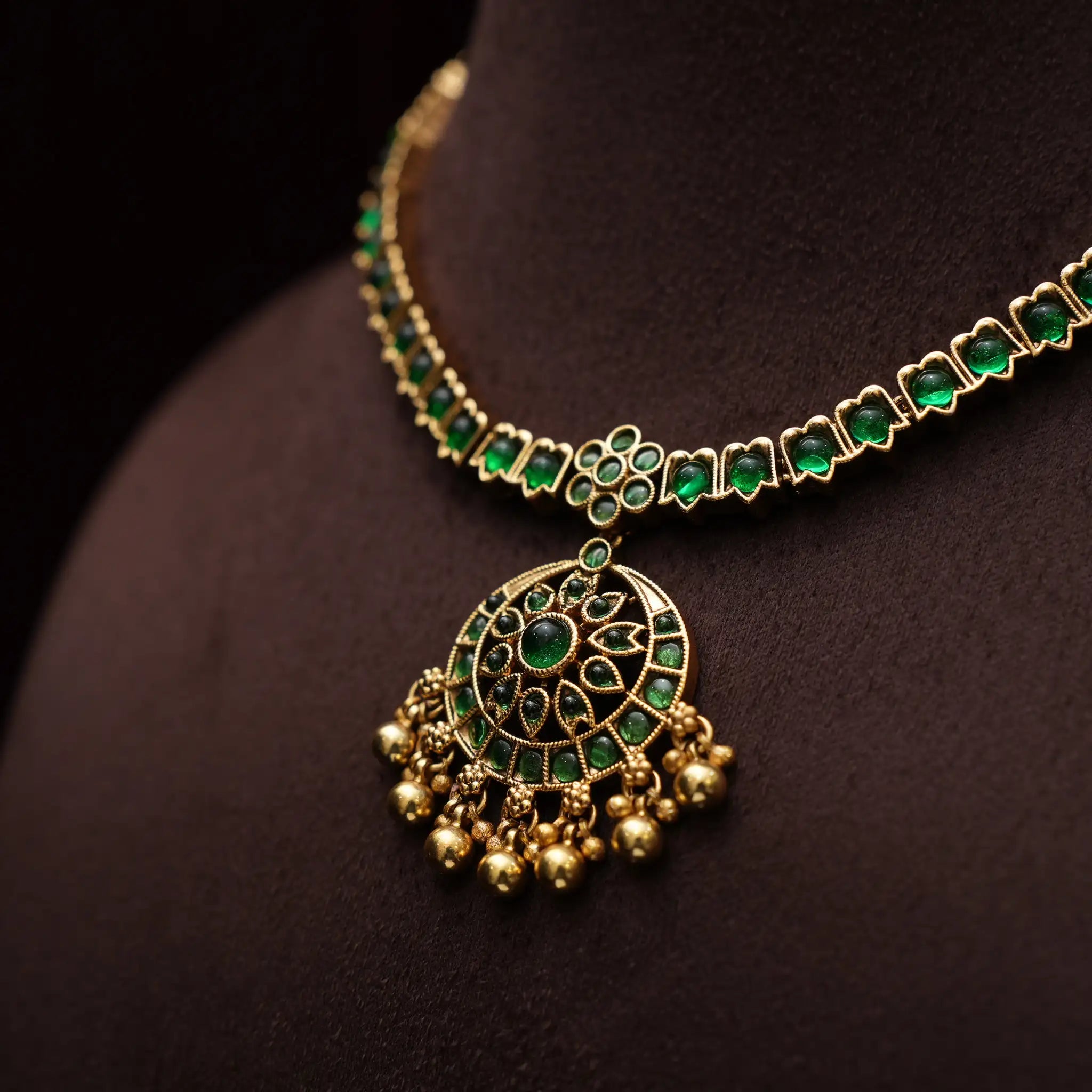 Dutt Antique Necklace - Green