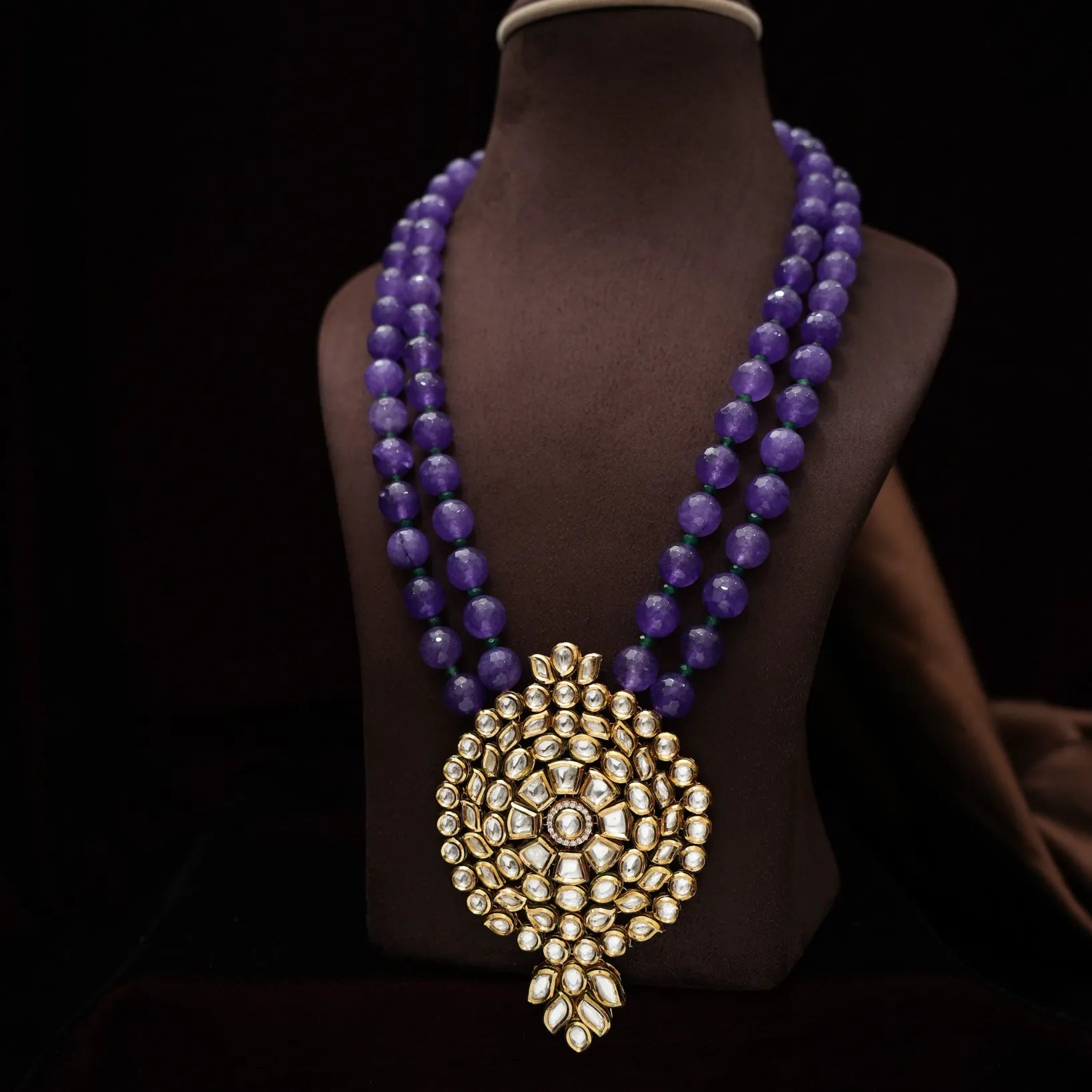 Ehimaya Beaded Kundan Necklace