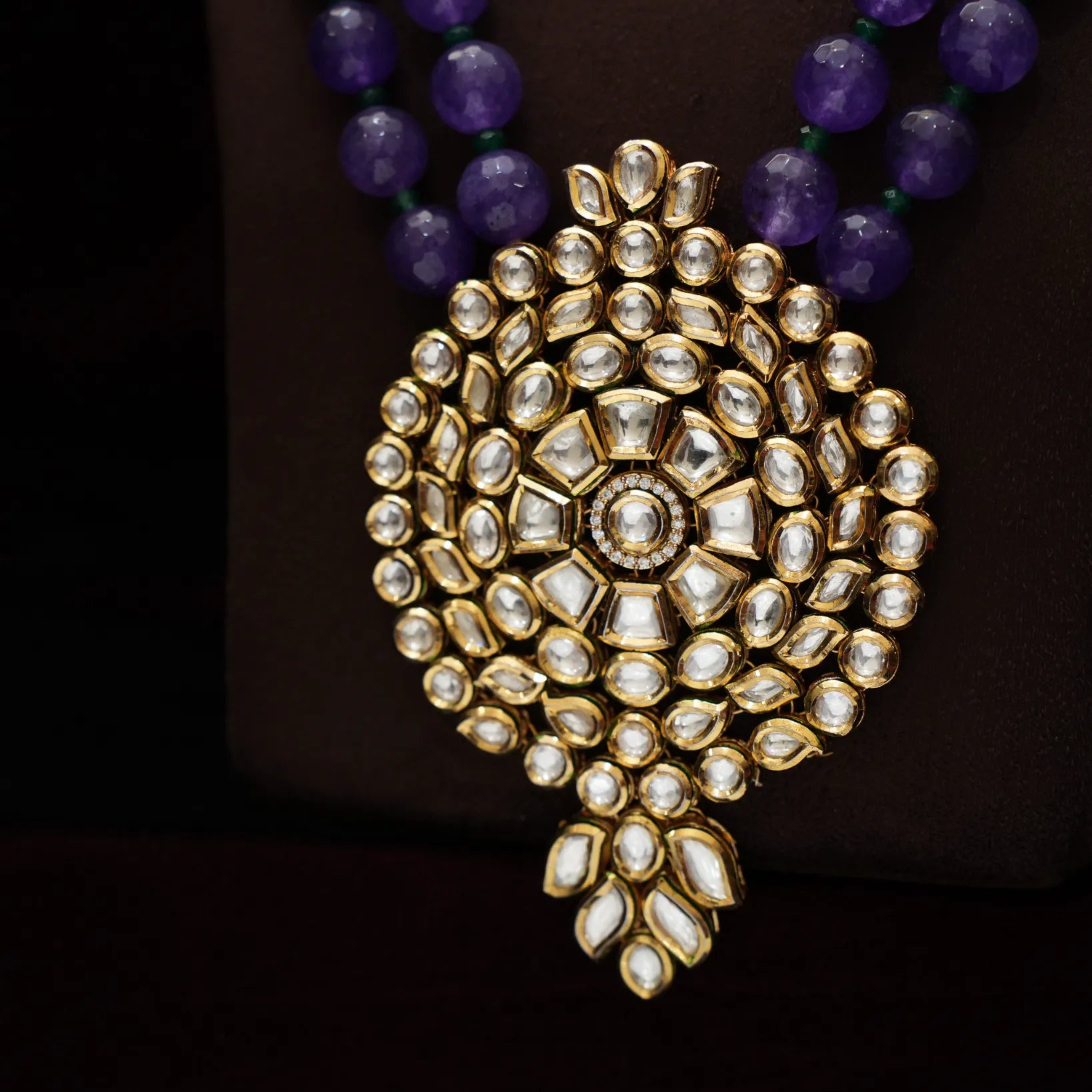 Ehimaya Beaded Kundan Necklace