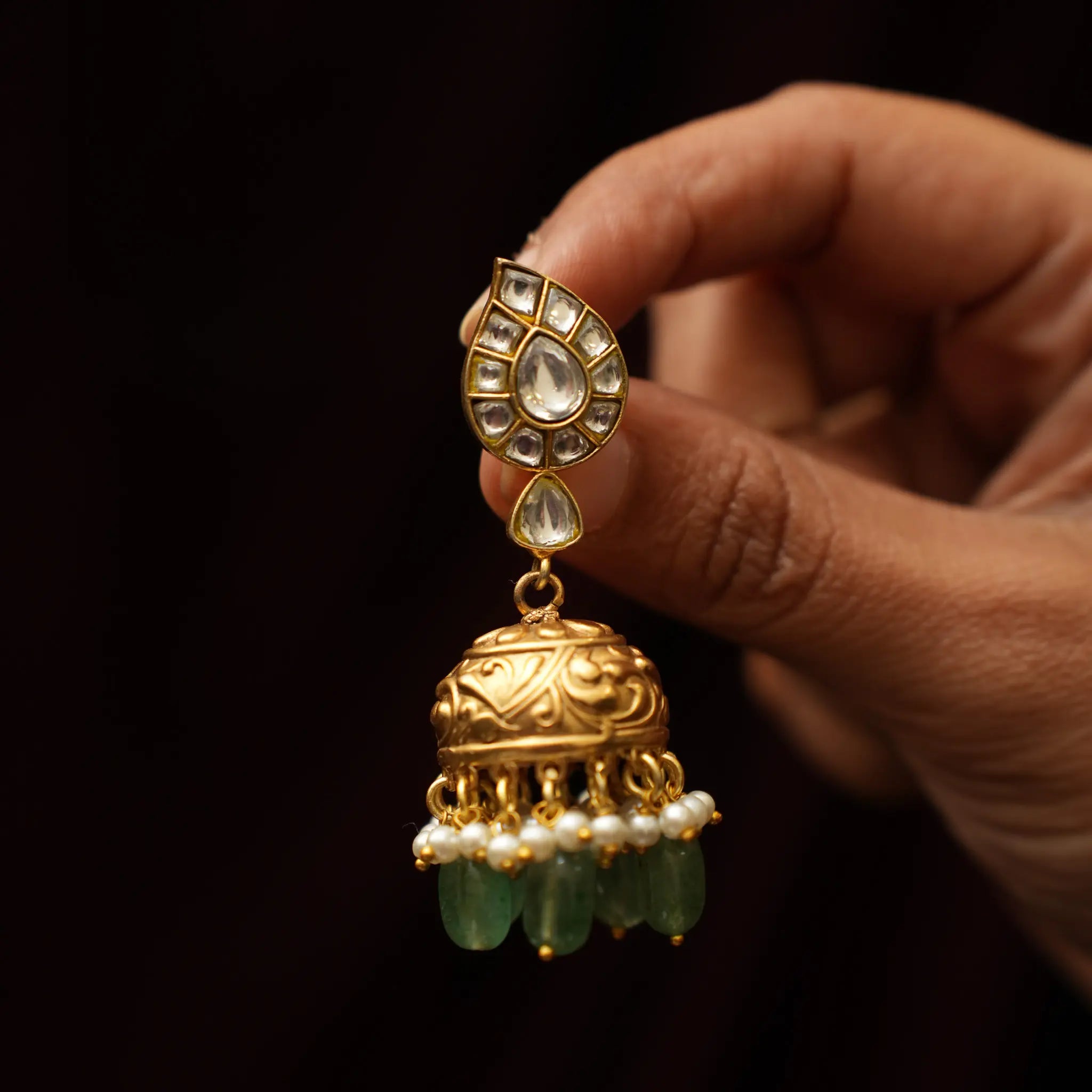 Eila Antique Jhumka Earrings