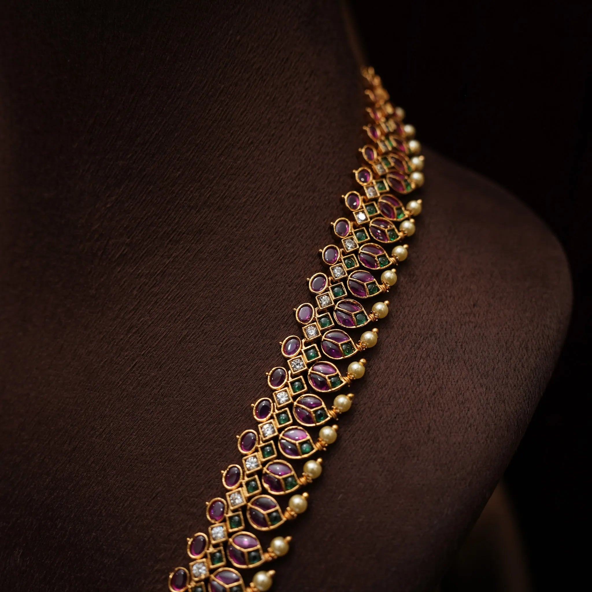 Ekaja Antique Necklace - Red & Green