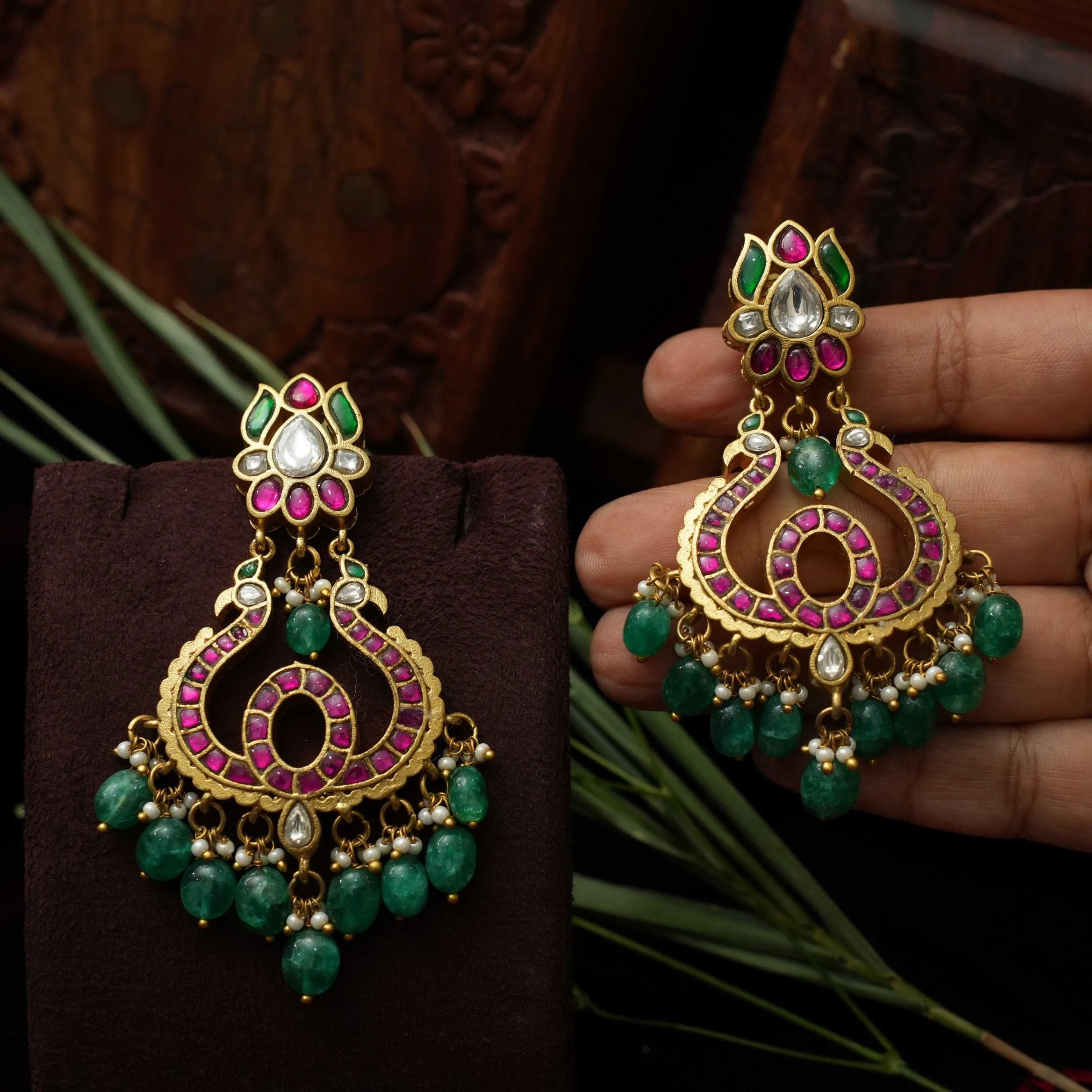 Ekansha Designer Polki Earrings