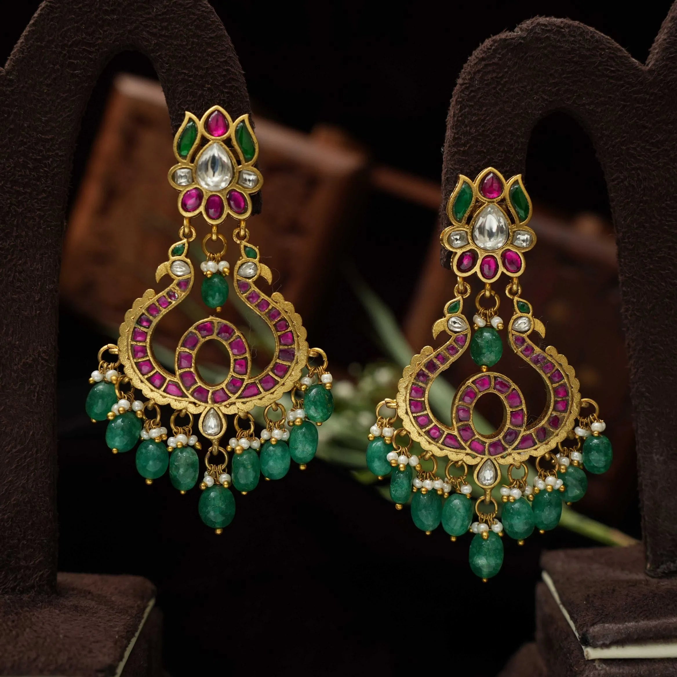 Ekansha Designer Polki Earrings