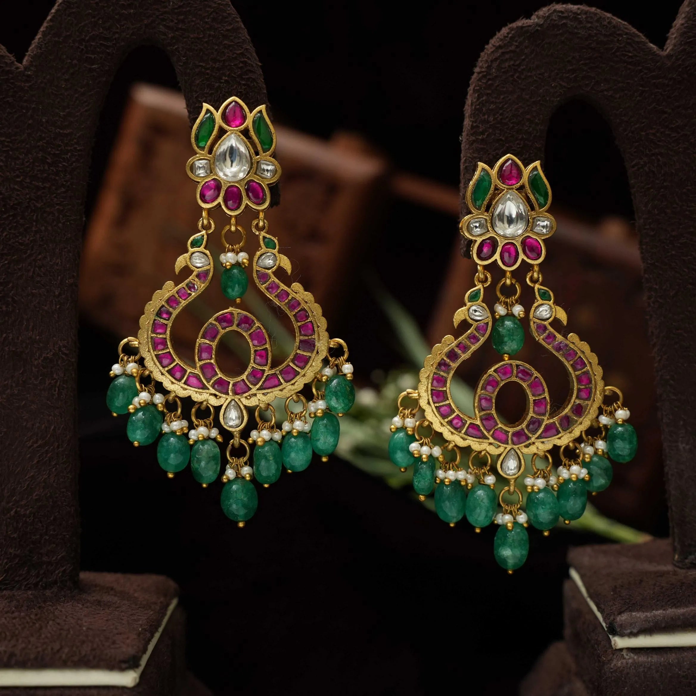 Ekansha Designer Polki Earrings