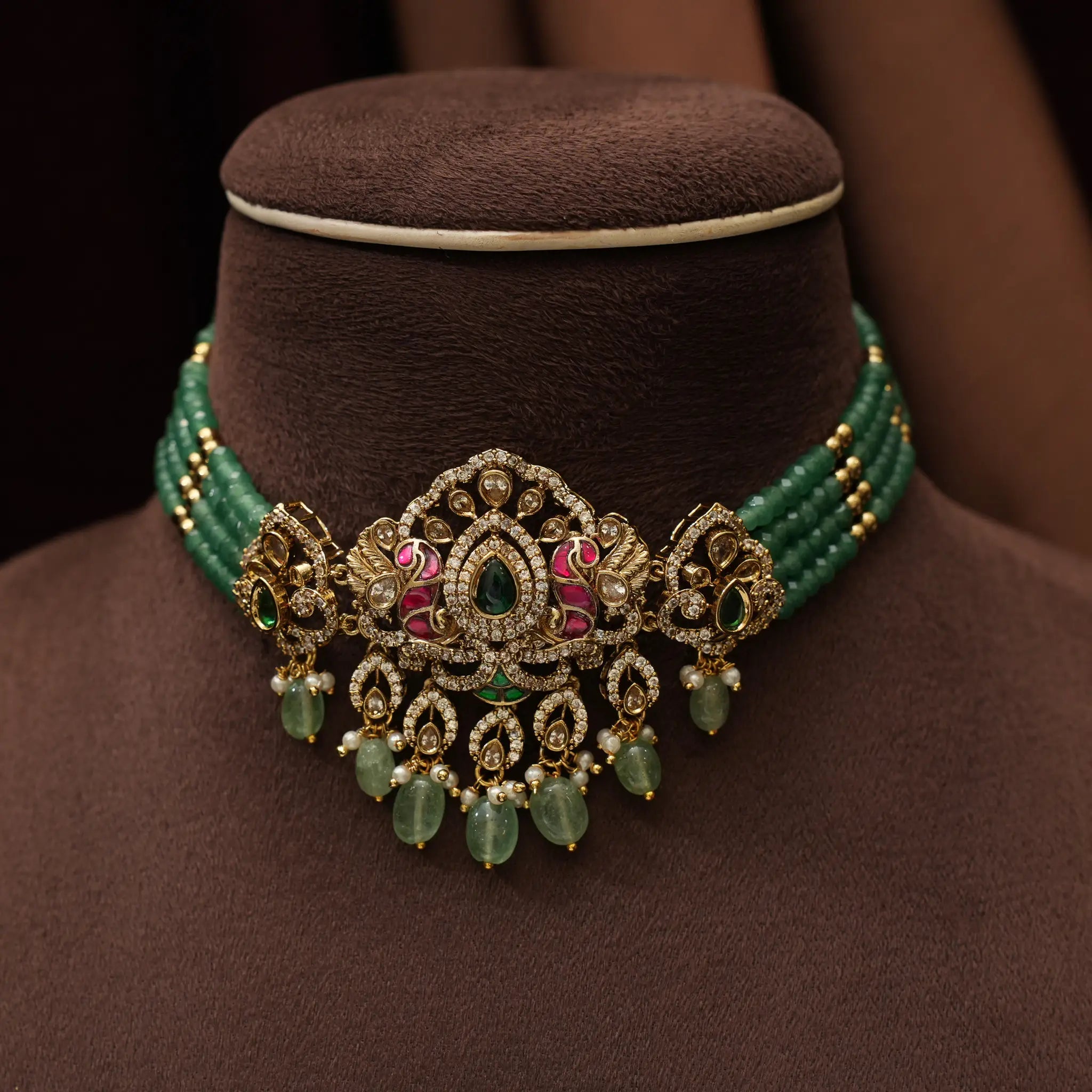 Ekisha Beaded Polki Choker