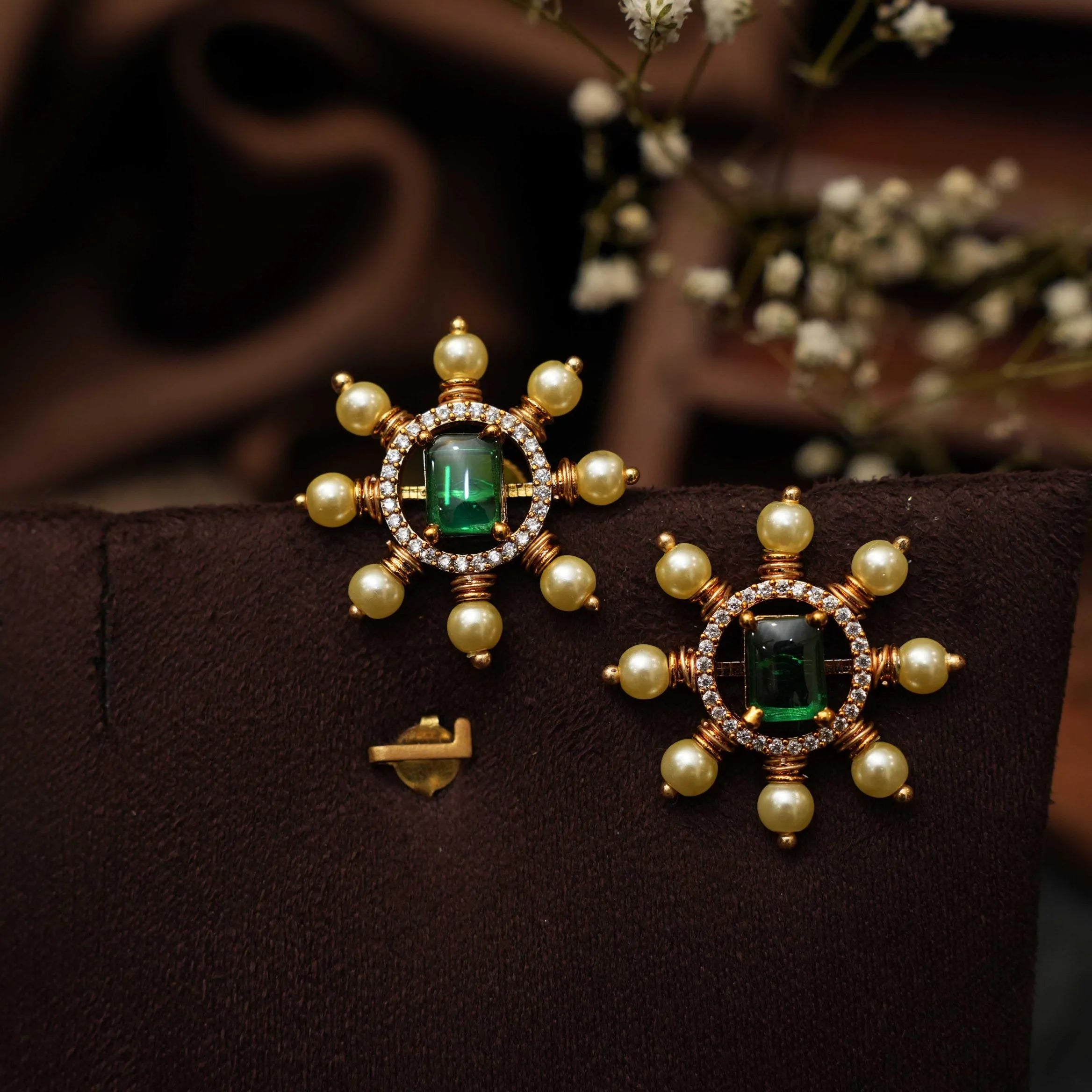 Ekiya Antique Ear Stud - Green