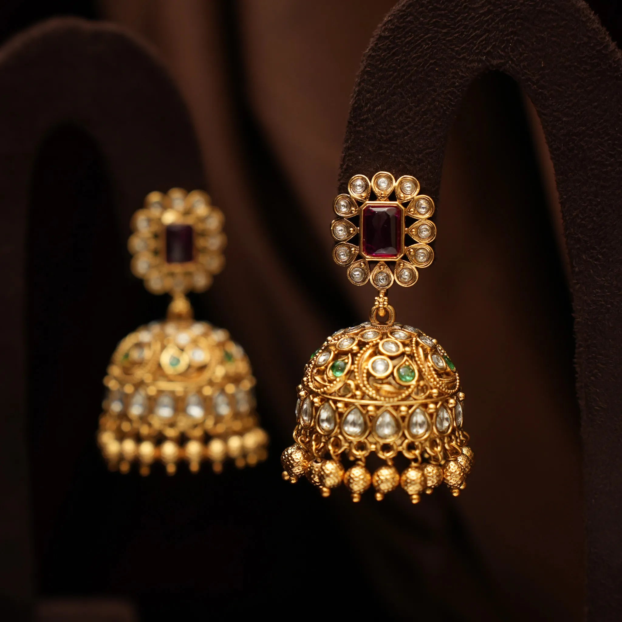Elara Antique Jhumka Earrings