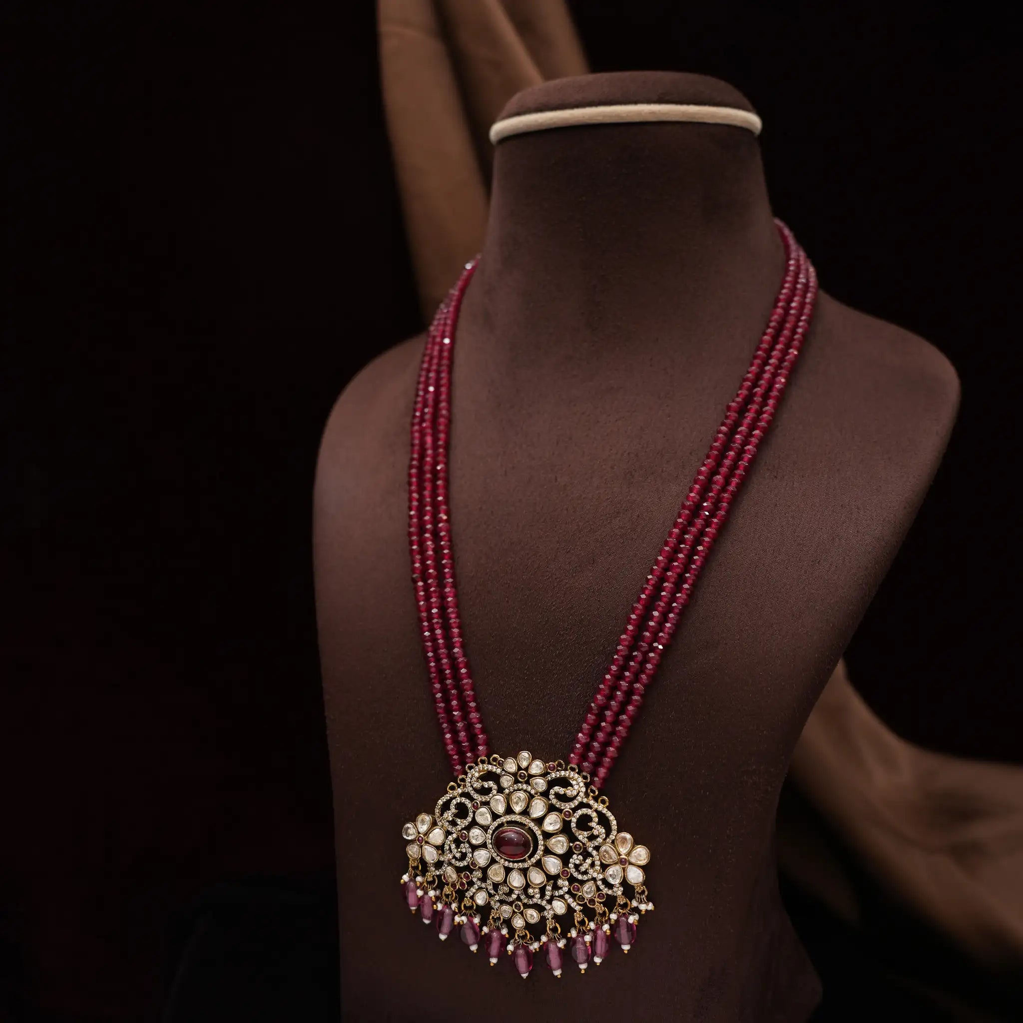 Elena Beaded Victorian Necklace