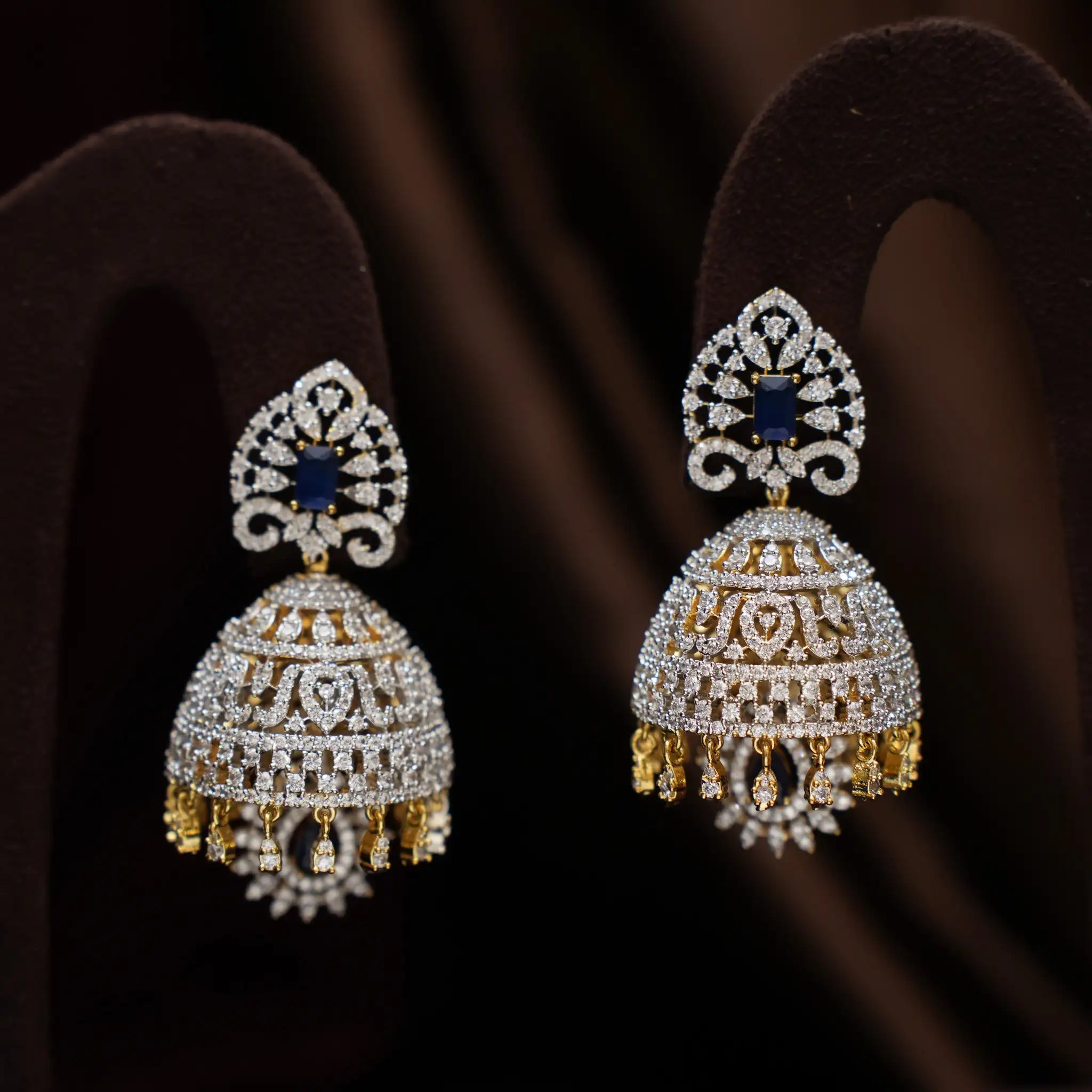 Eliana Zircon Jhumka Earrings - Kay