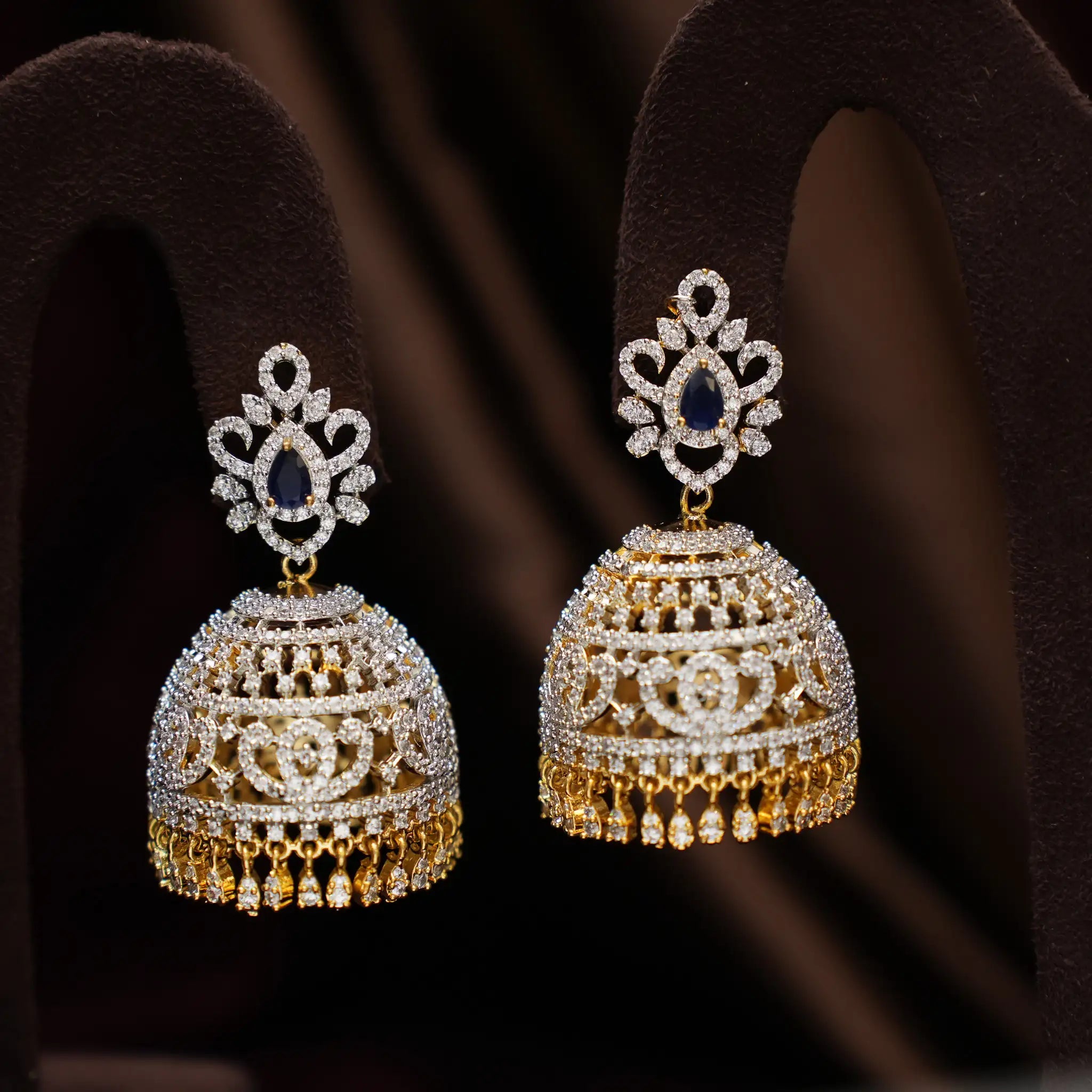 Eliana Zircon Jhumka Earrings - Vida