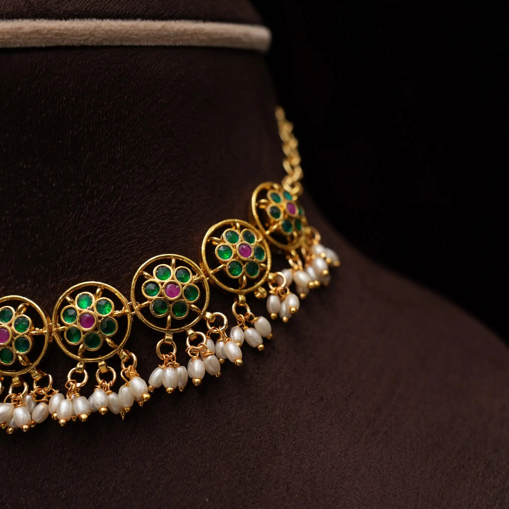 Emory Polki Necklace - Green
