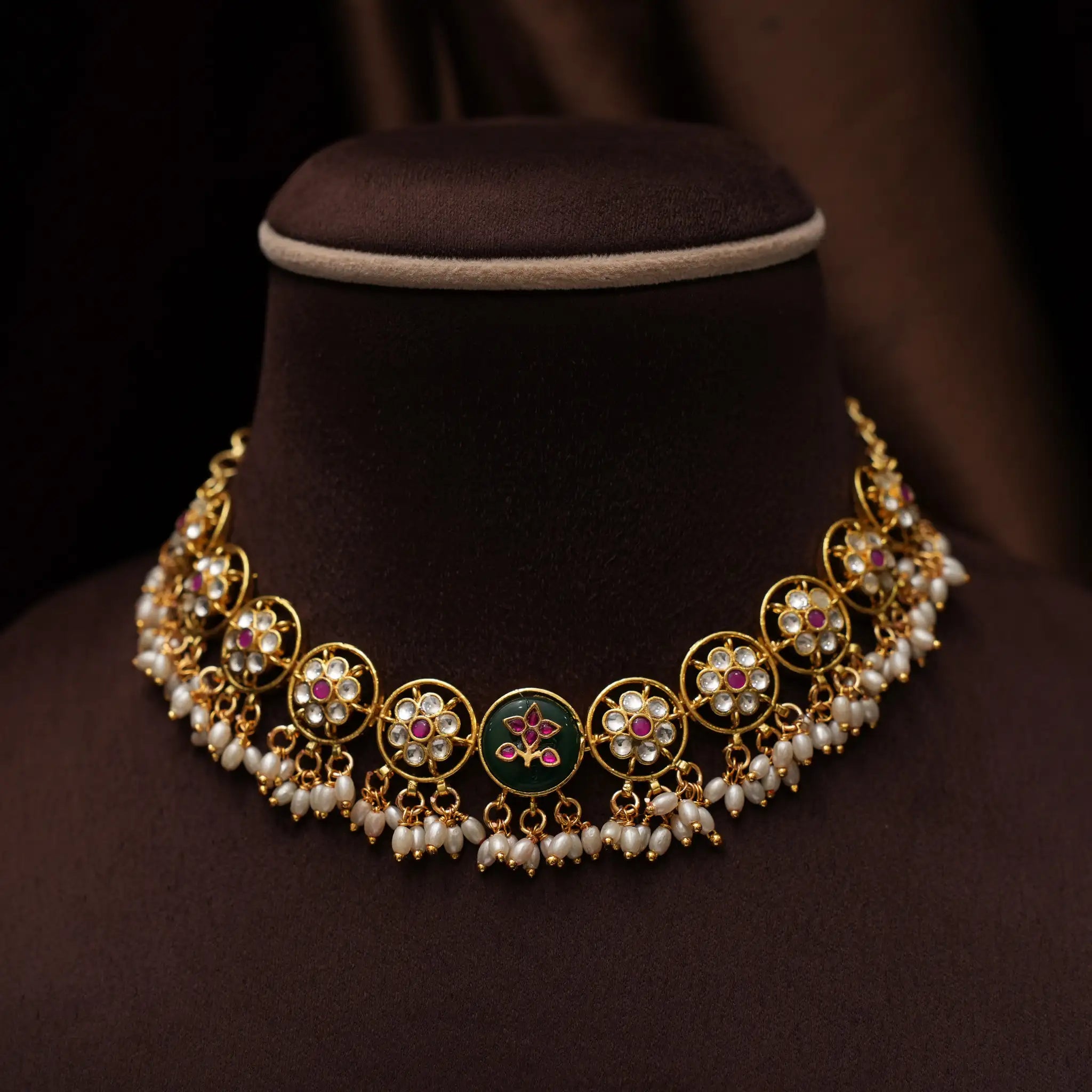 Emory Polki Necklace - White