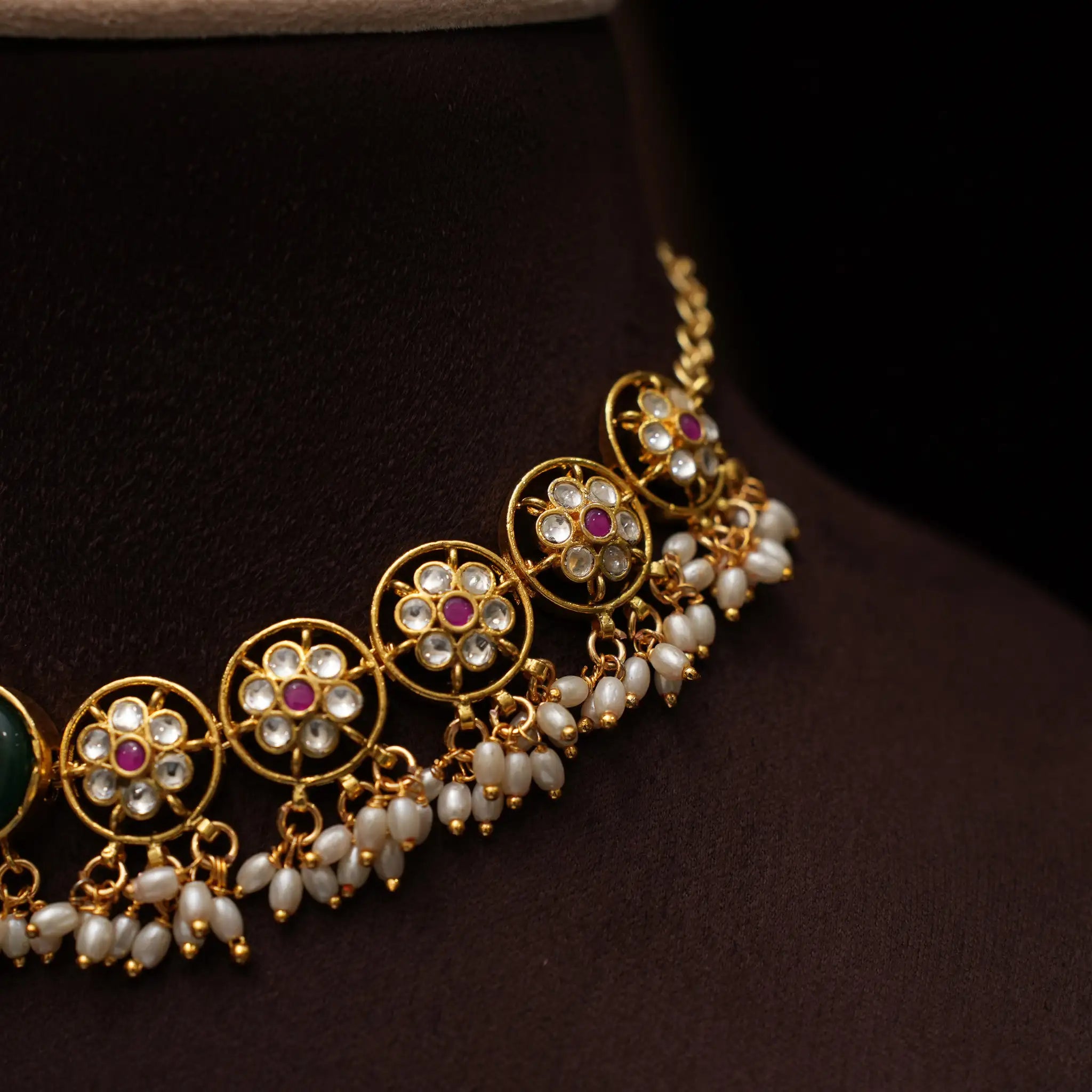 Emory Polki Necklace - White