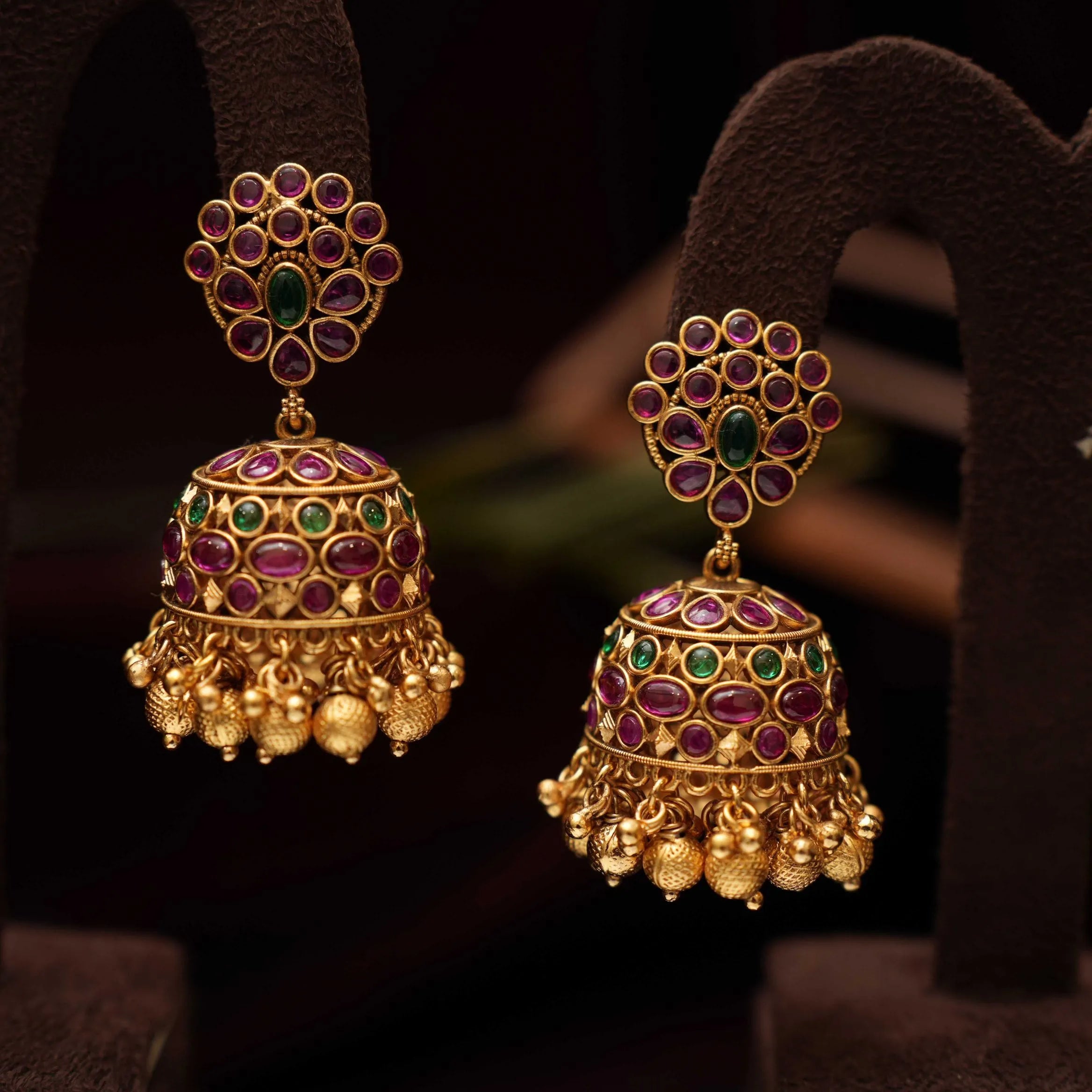 Eshal Antique Jhumka Earrings - Rimli Boutique