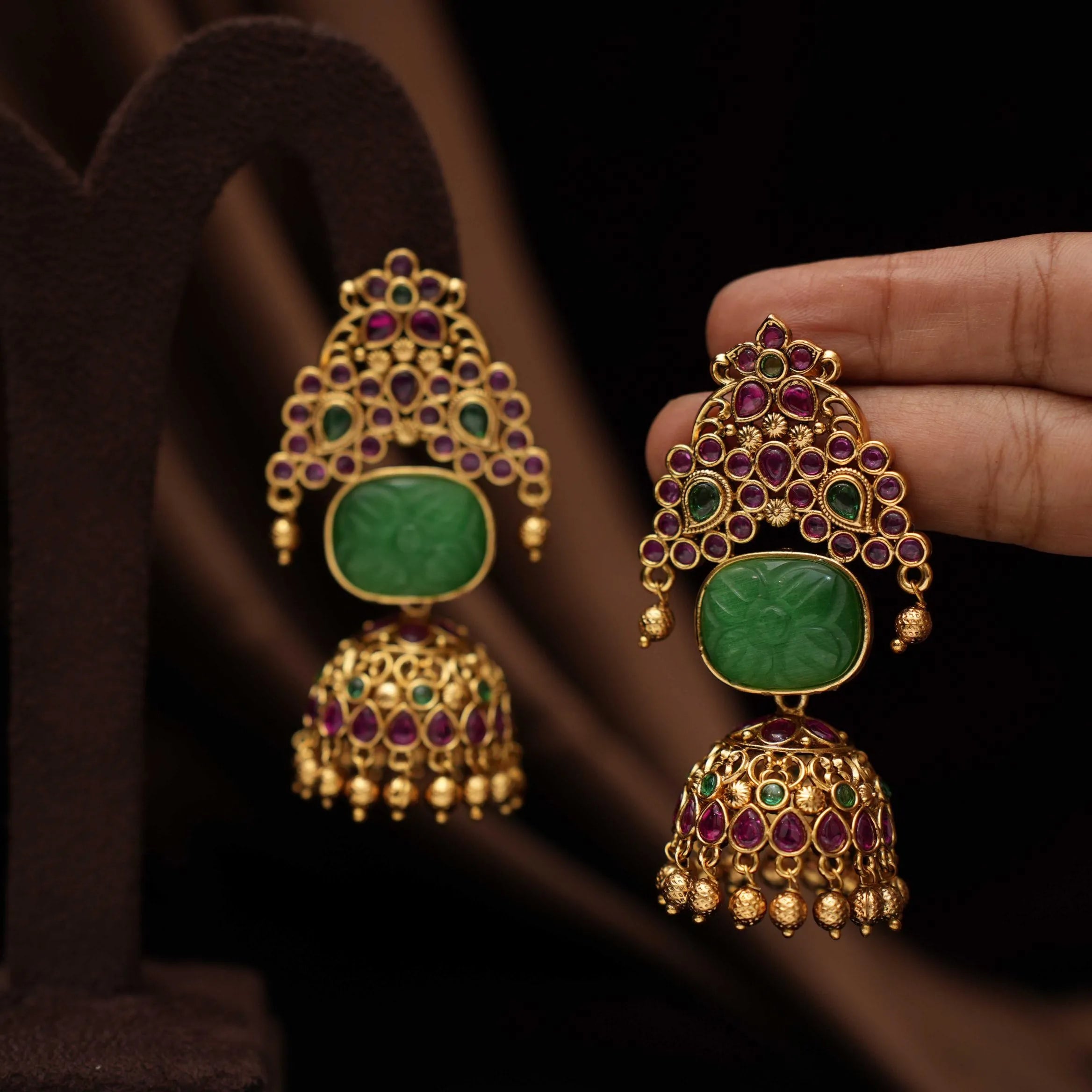 Eshal Antique Jhumka Earrings