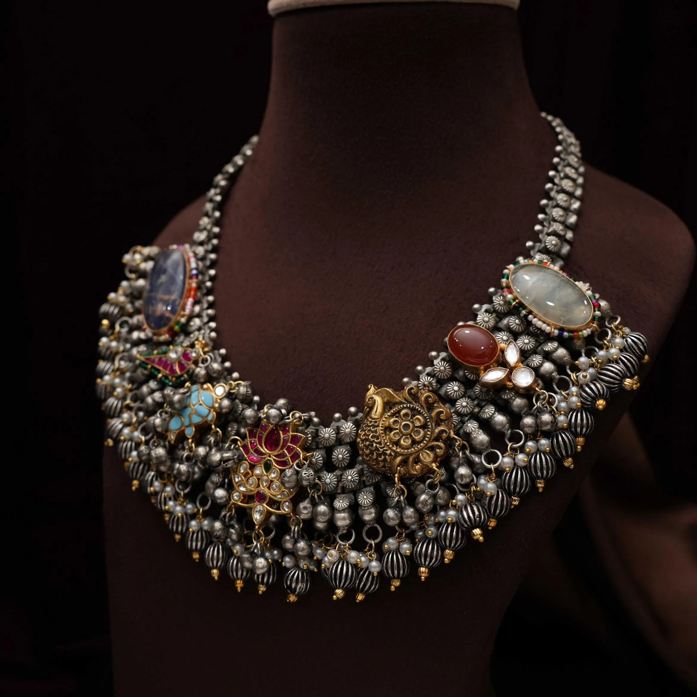Eshani Antique Dual Tone Necklace - Sri