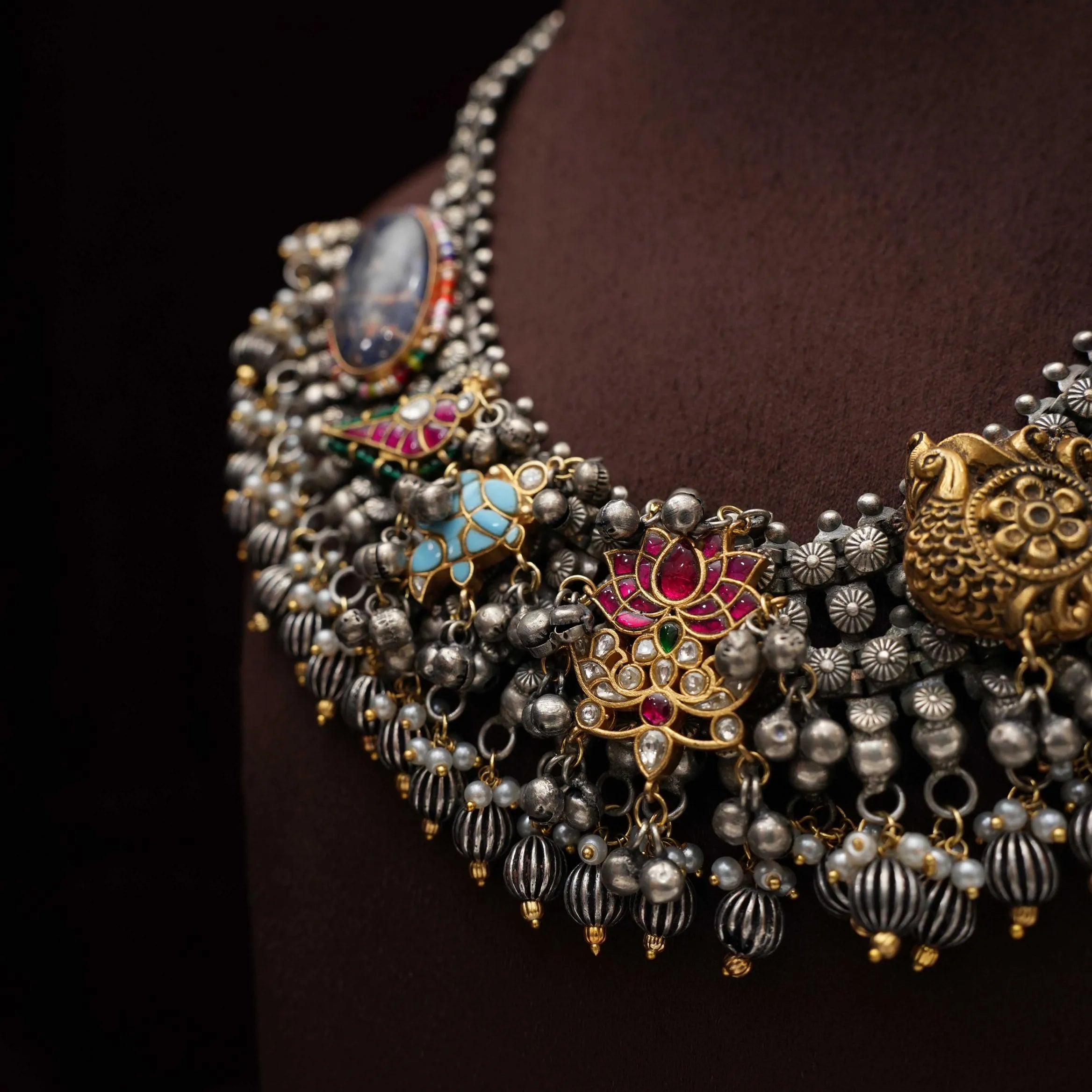 Eshani Antique Dual Tone Necklace - Sri