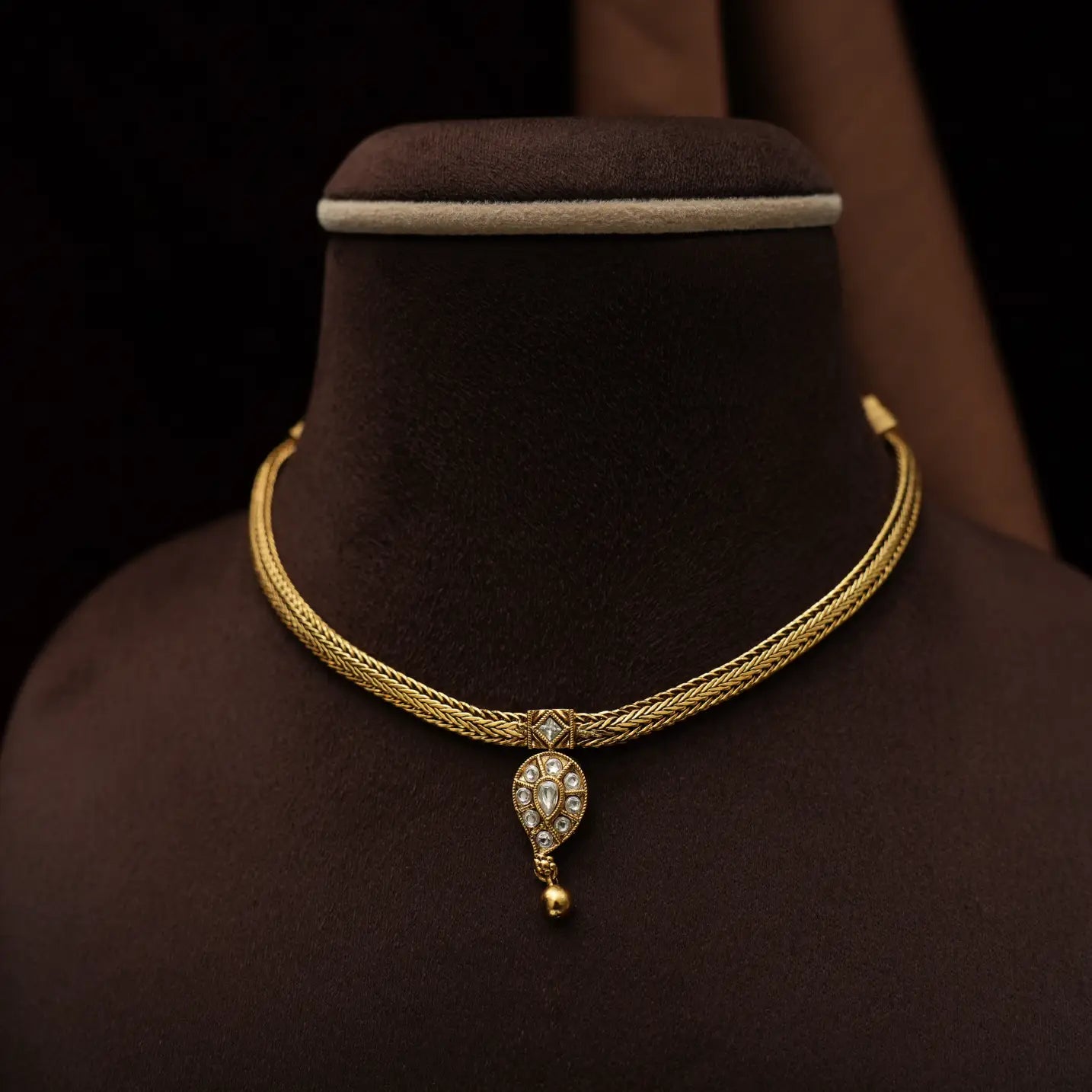 Eshnaa Antique Attigai Necklace