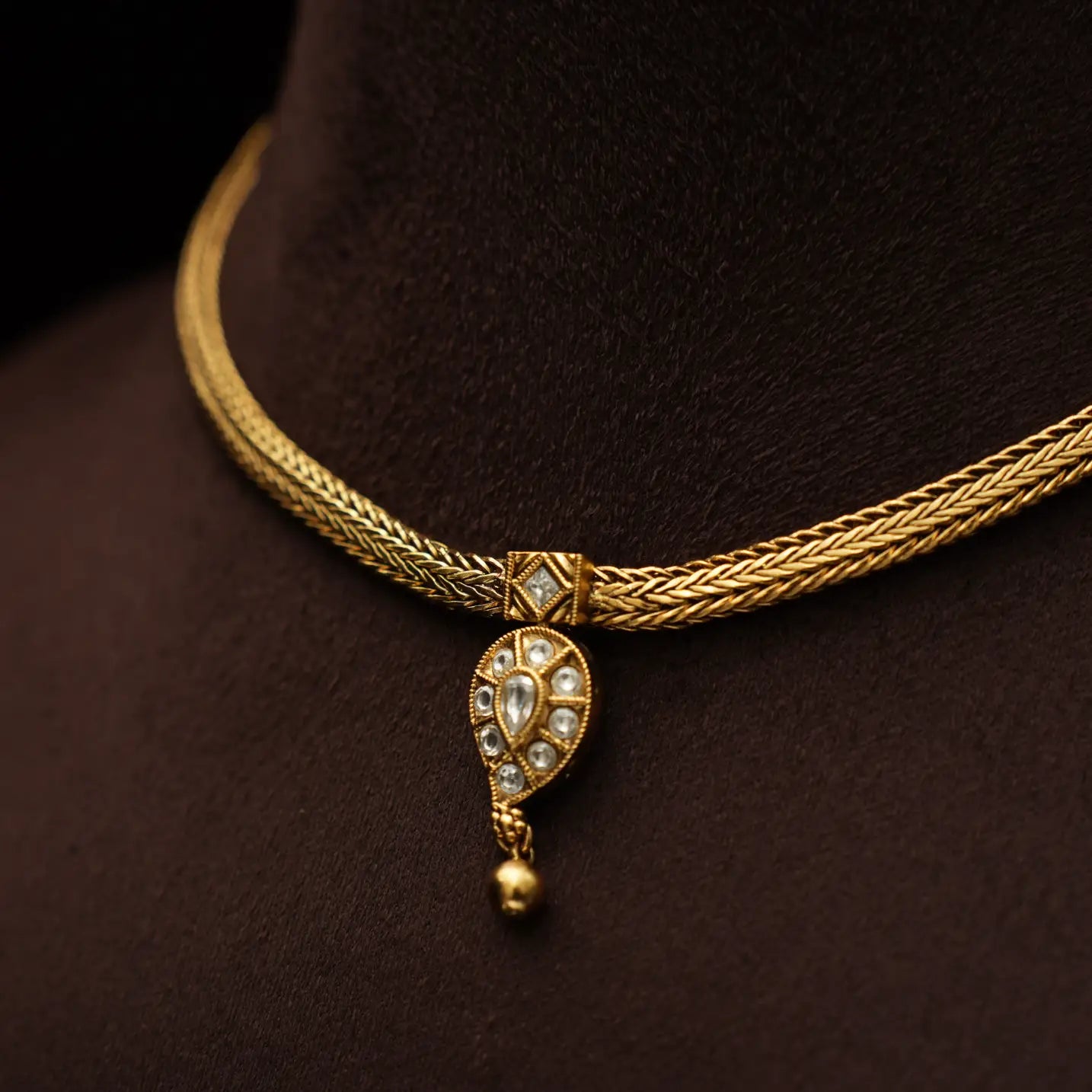 Eshnaa Antique Attigai Necklace