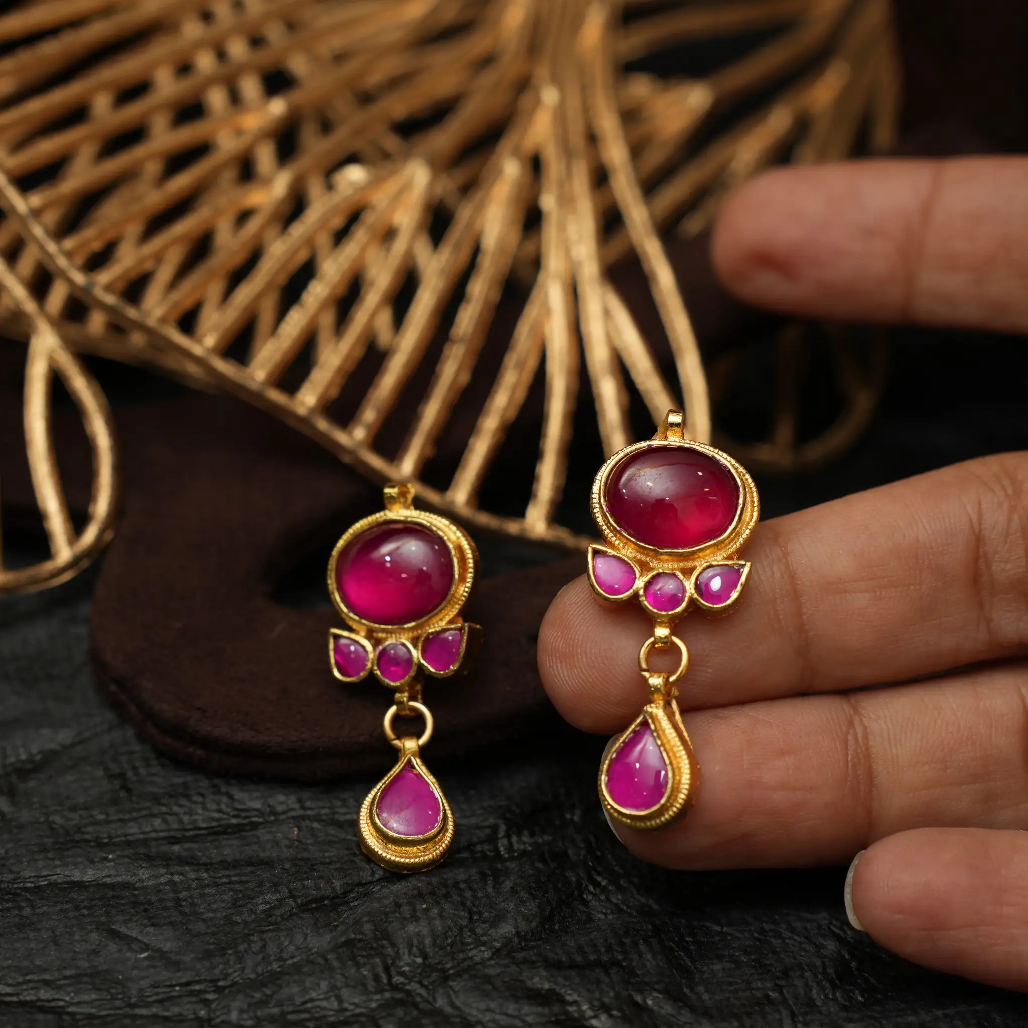 Eshu Polki Designer Earrings