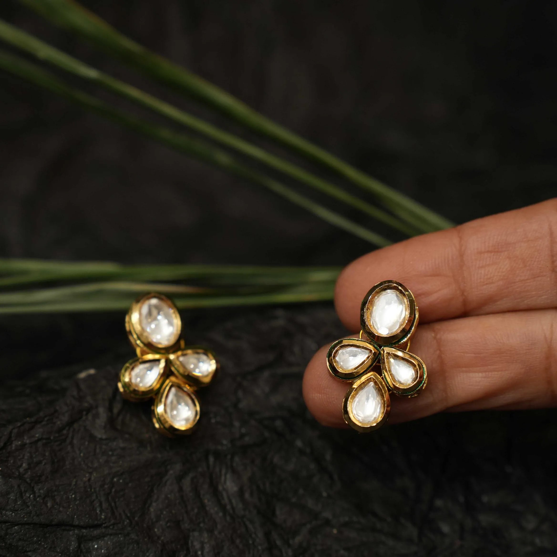 Ethnic Kundan Earrings - Riti