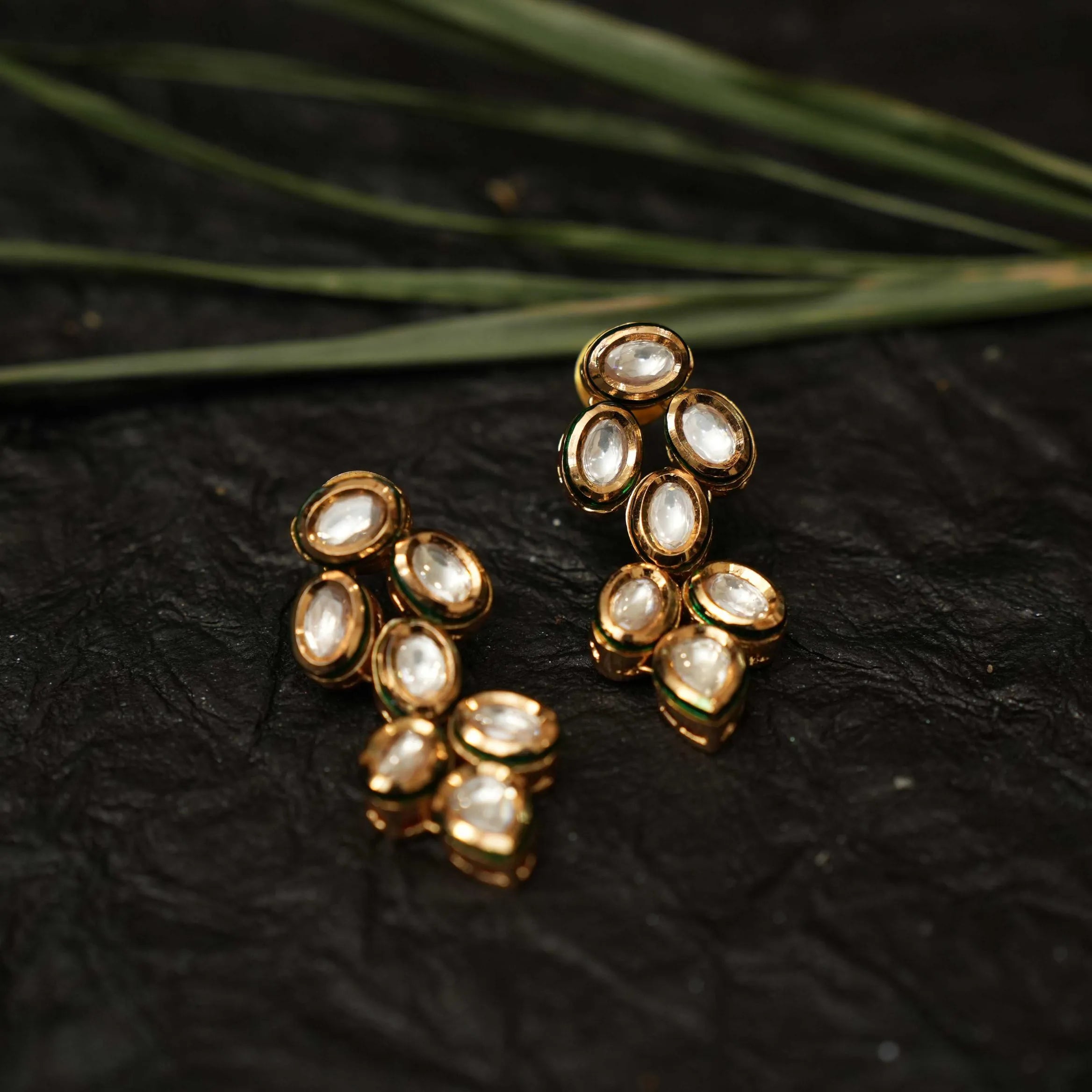 Ethnic Kundan Earrings - Vino