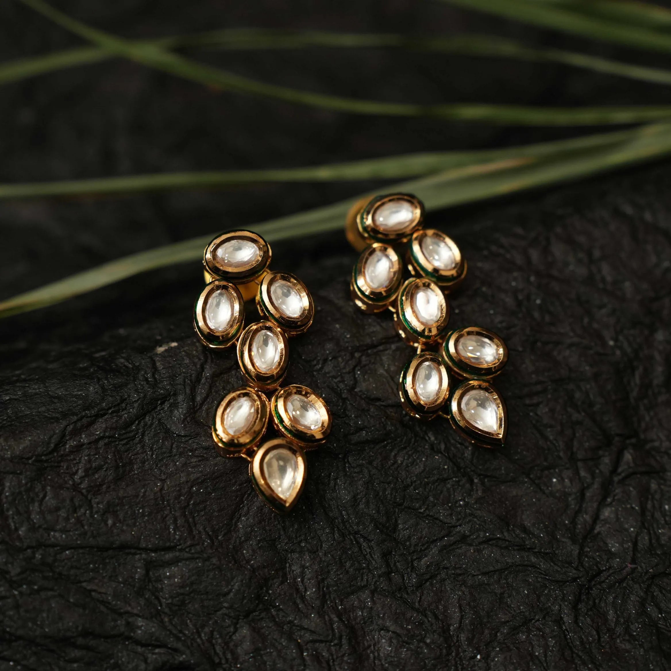 Ethnic Kundan Earrings - Vino