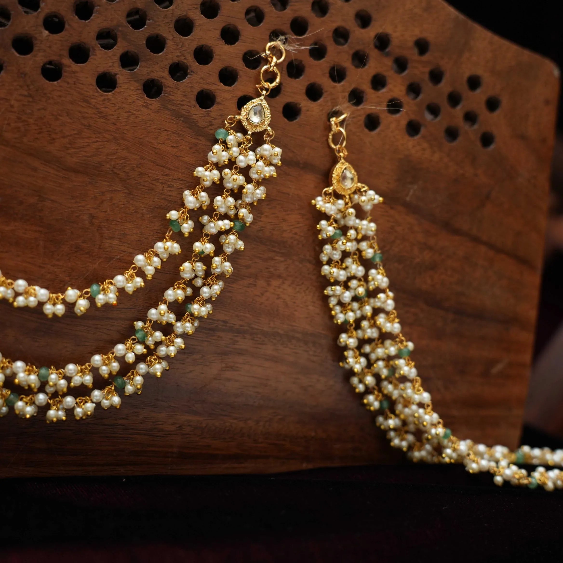 Faleesha Polki Ear Chain