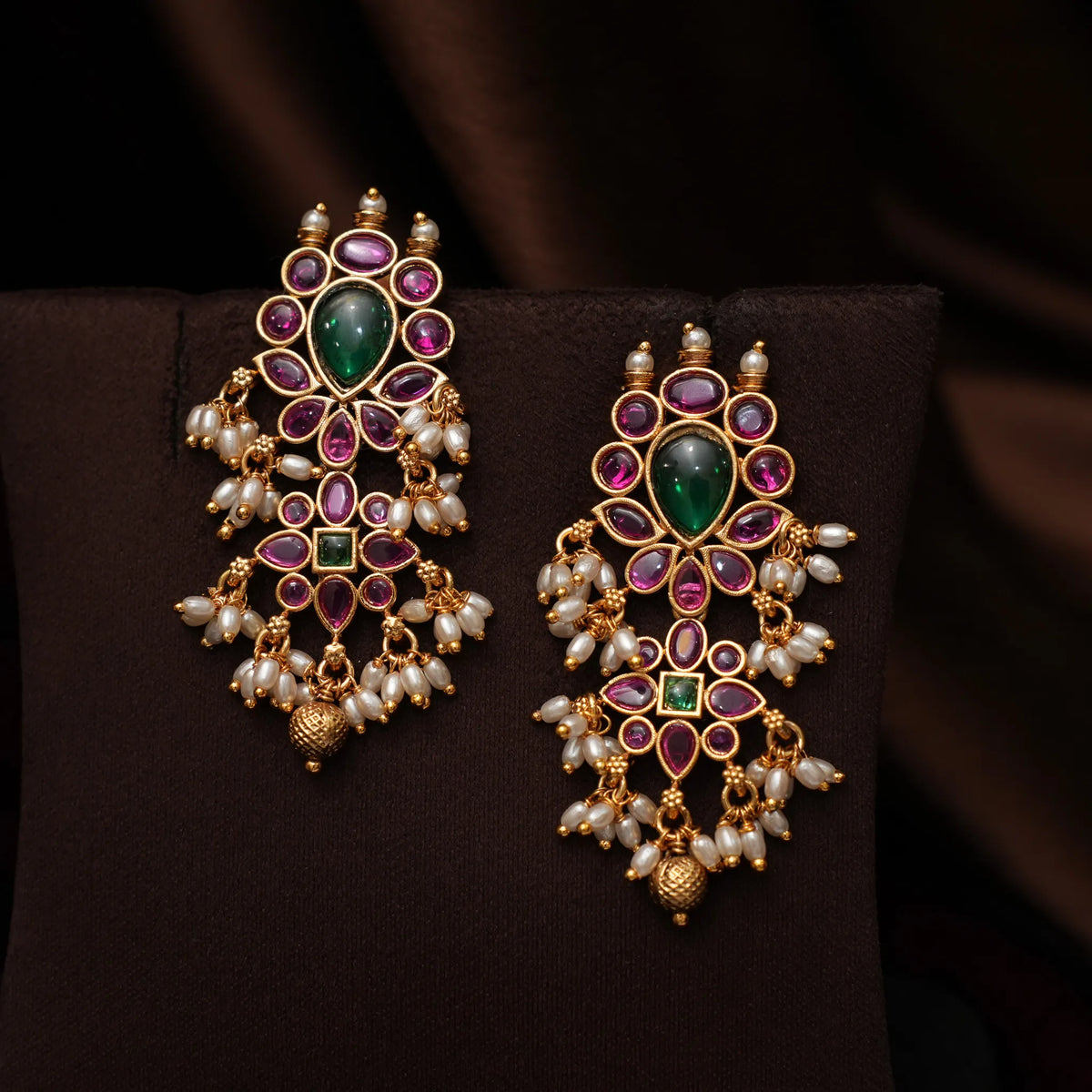Falisha Guttupusulu Necklace - Red and Green