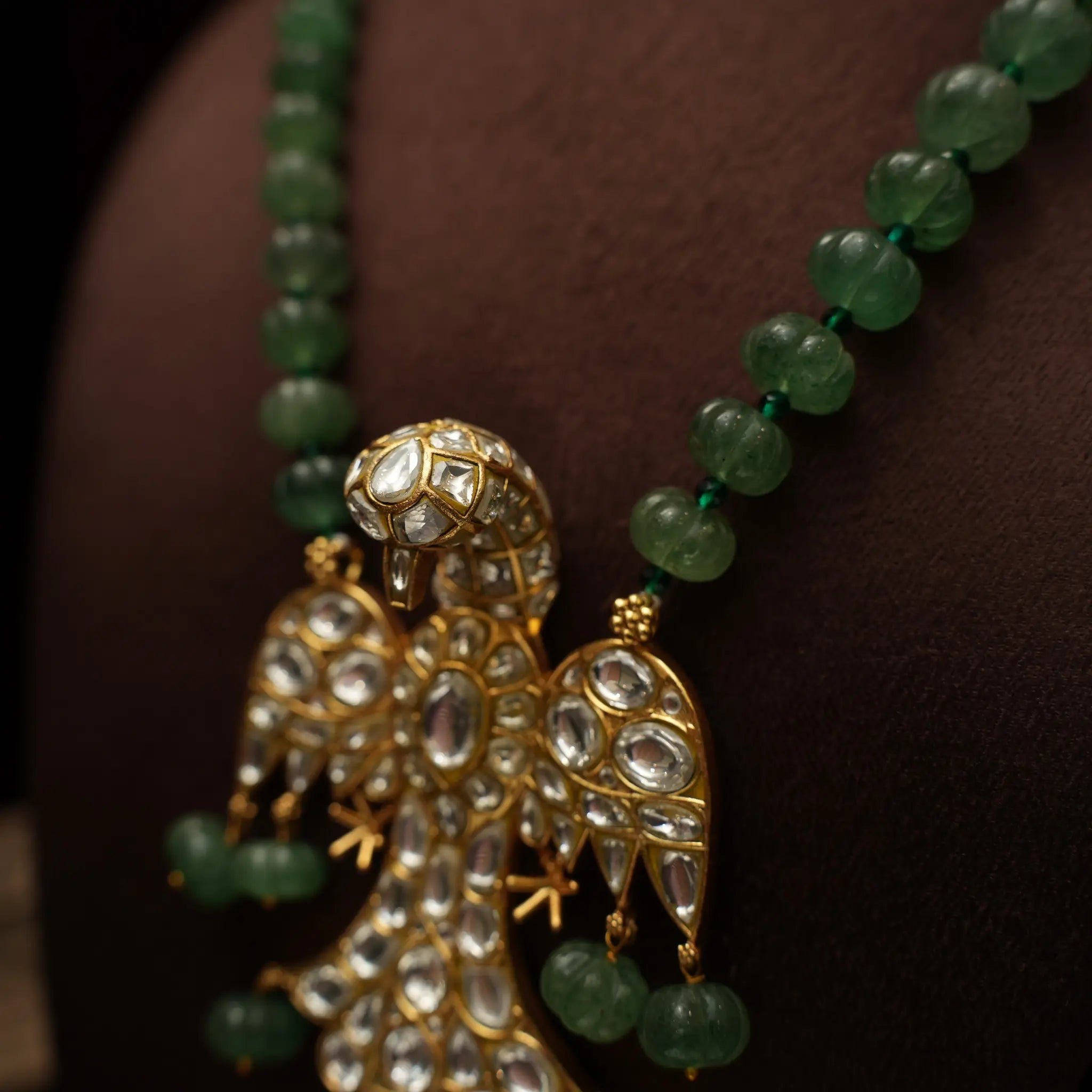 Fanisha Polki Beaded Necklace - White