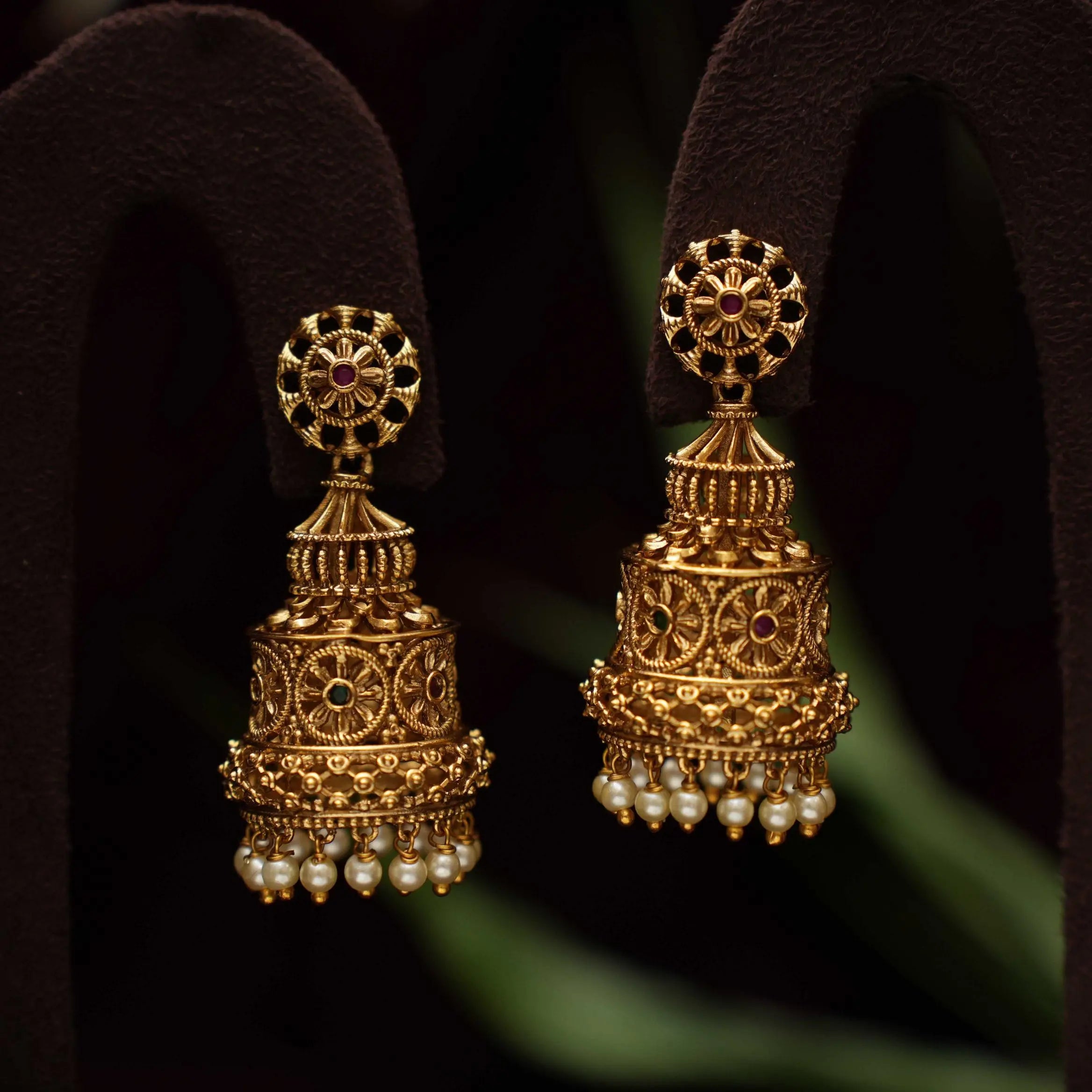 Farida Antique Jhumka Earrings
