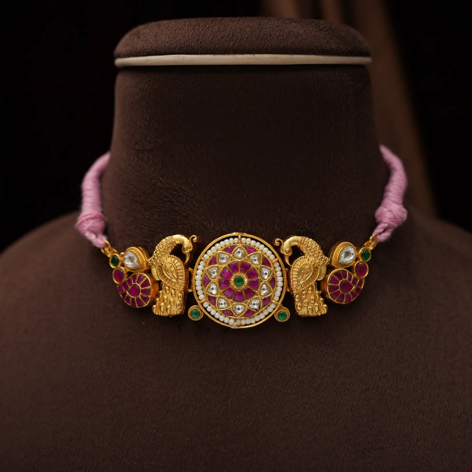 Finika Polki Choker - Pastel Pink