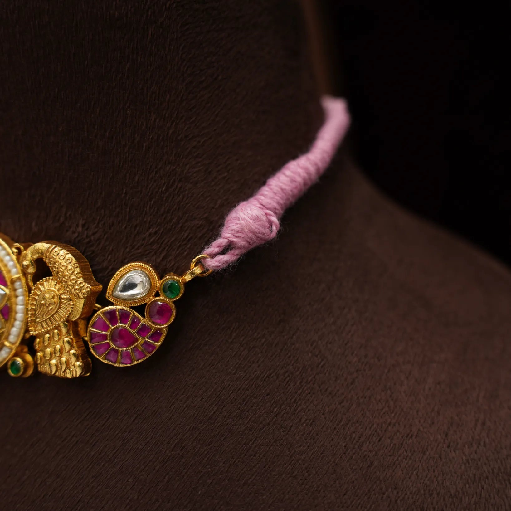 Finika Polki Choker - Pastel Pink