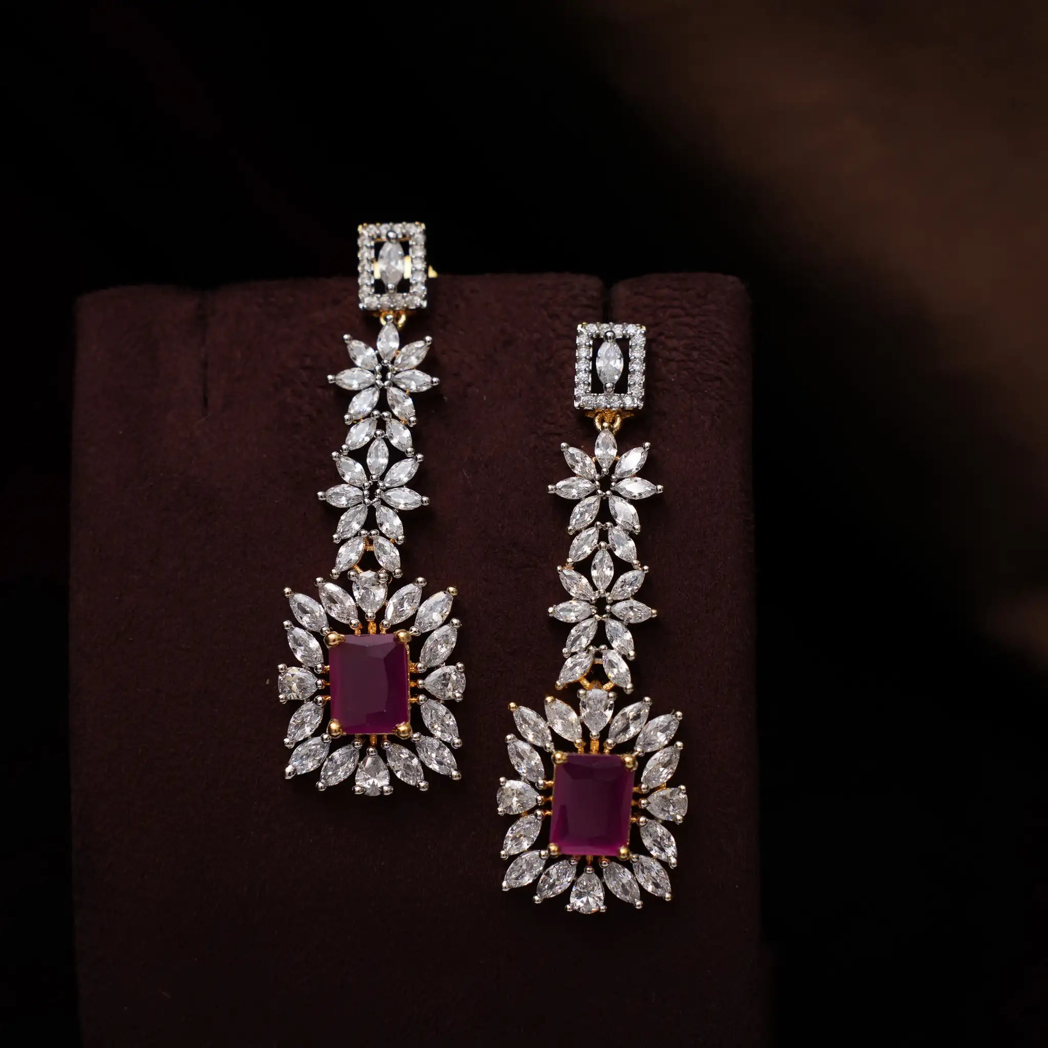 Furkan Zircon Necklace - Ruby Red