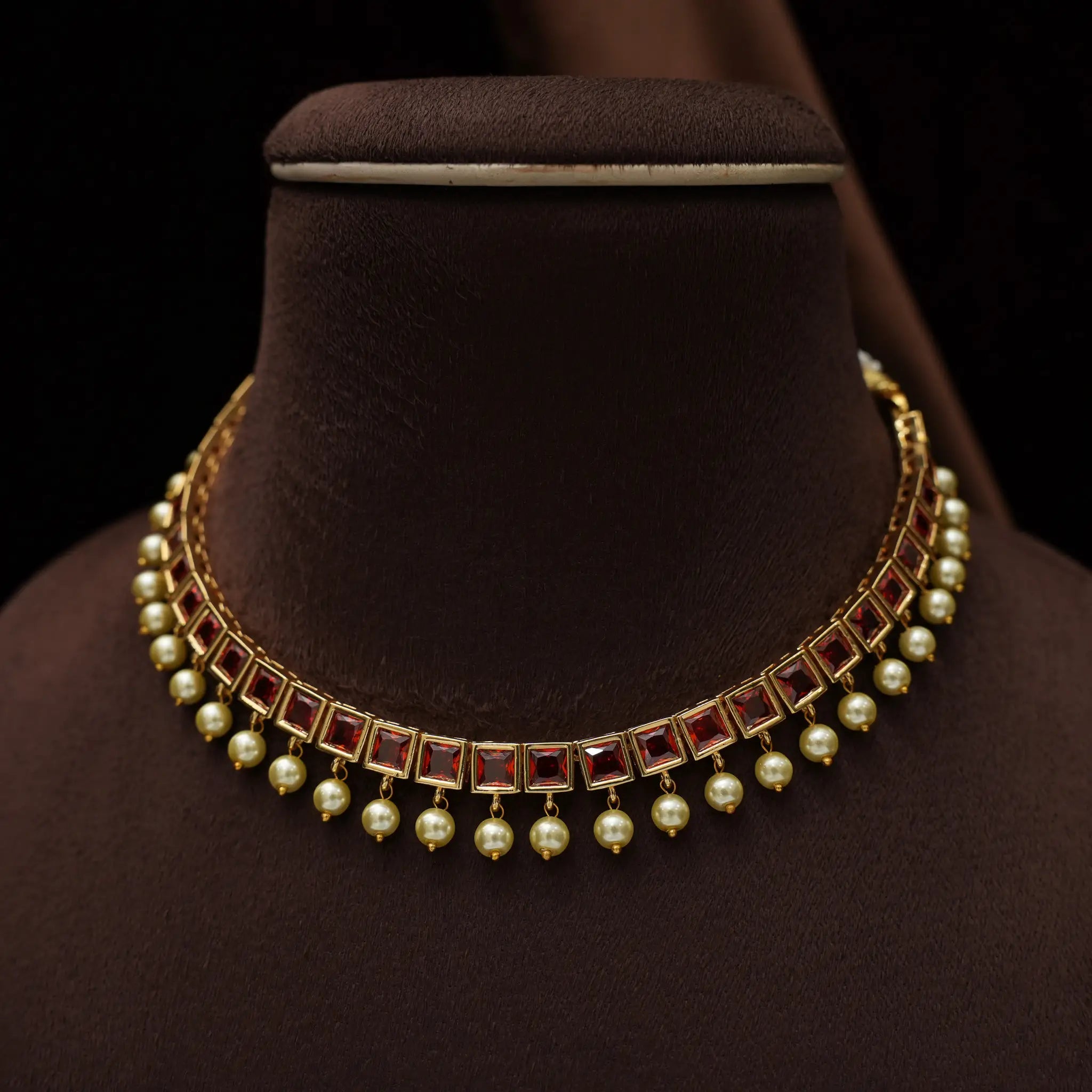 Gamya Antique Choker - Red