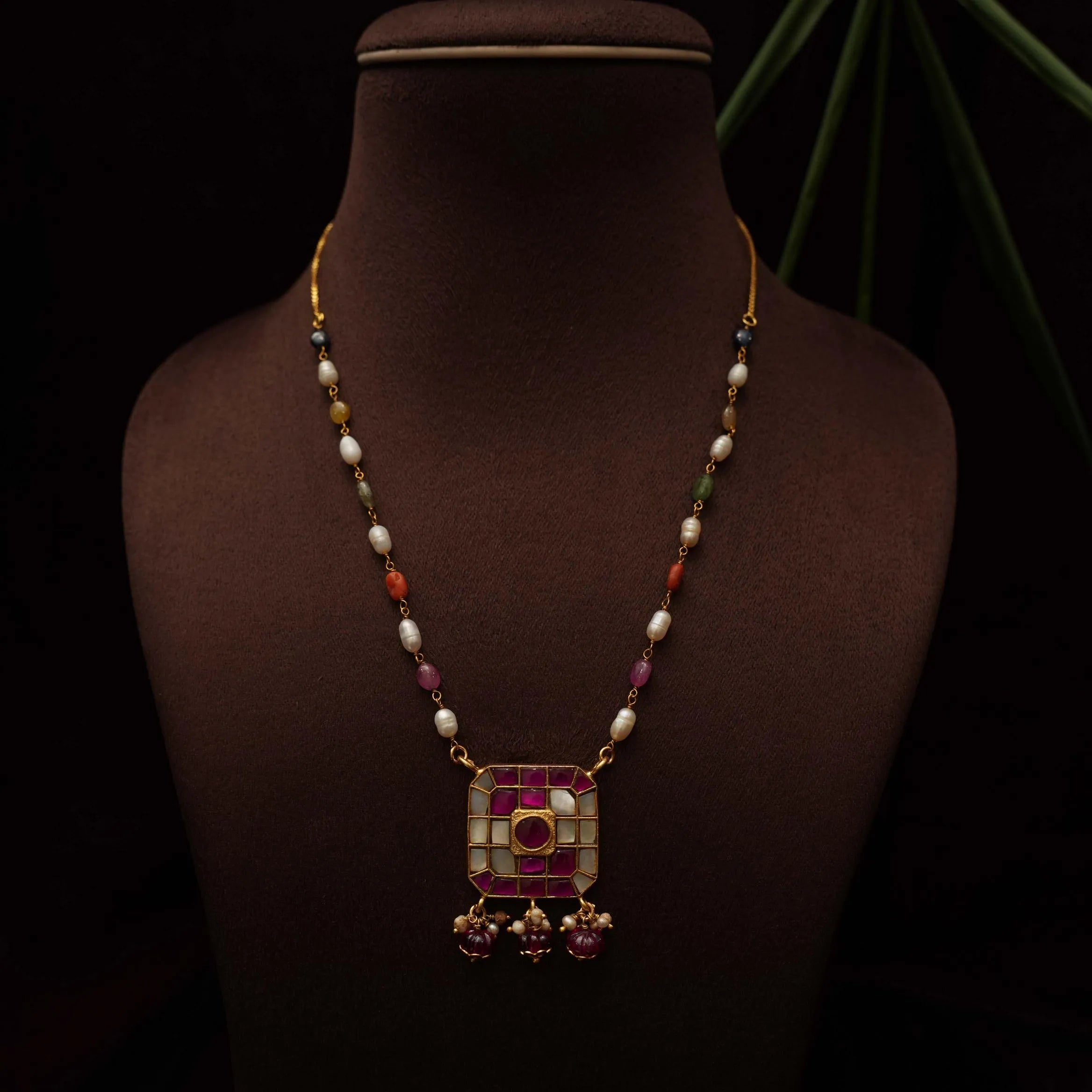 Gaurav Silver Beaded Necklace - Rimli Boutique