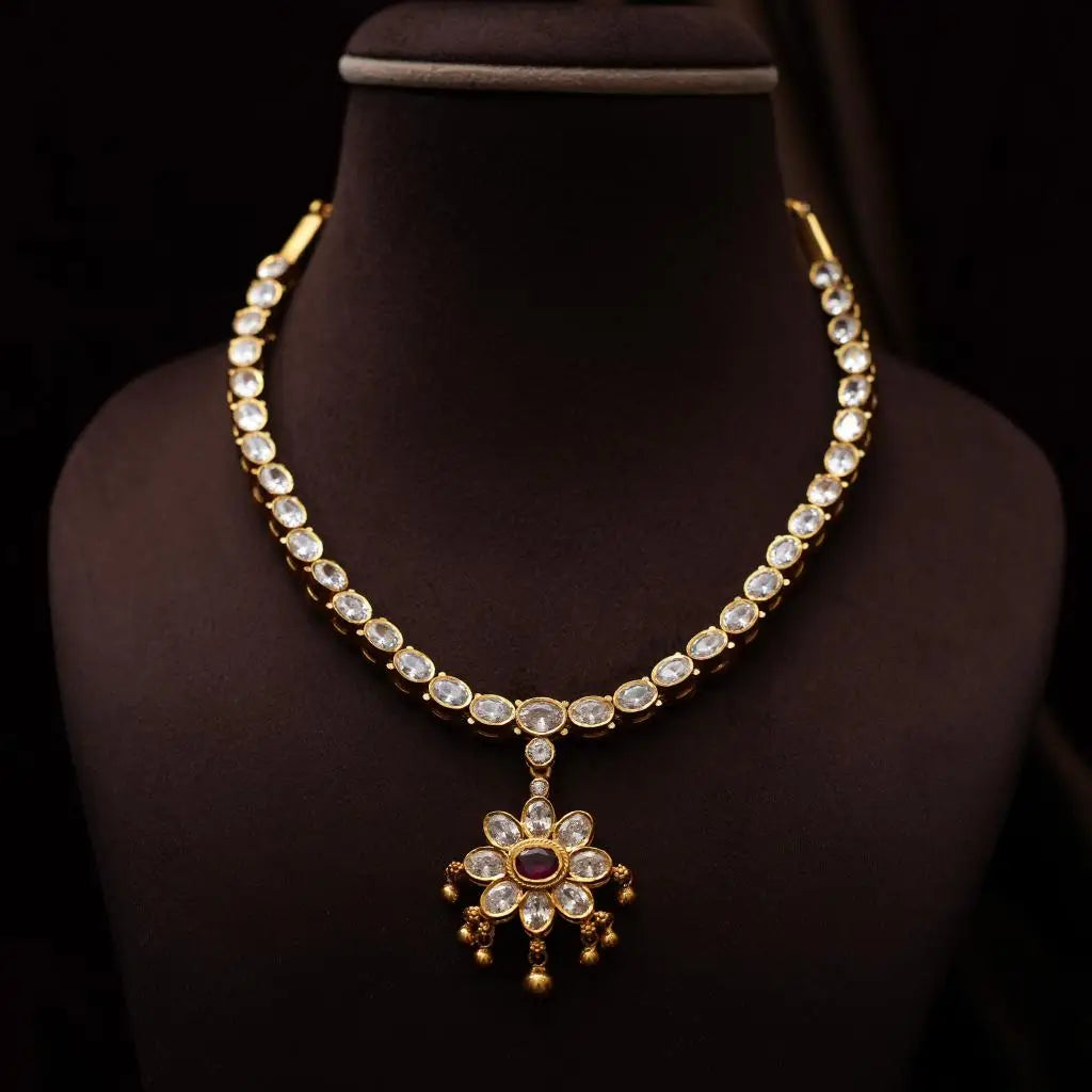 Gauri Silver Reversible Necklace