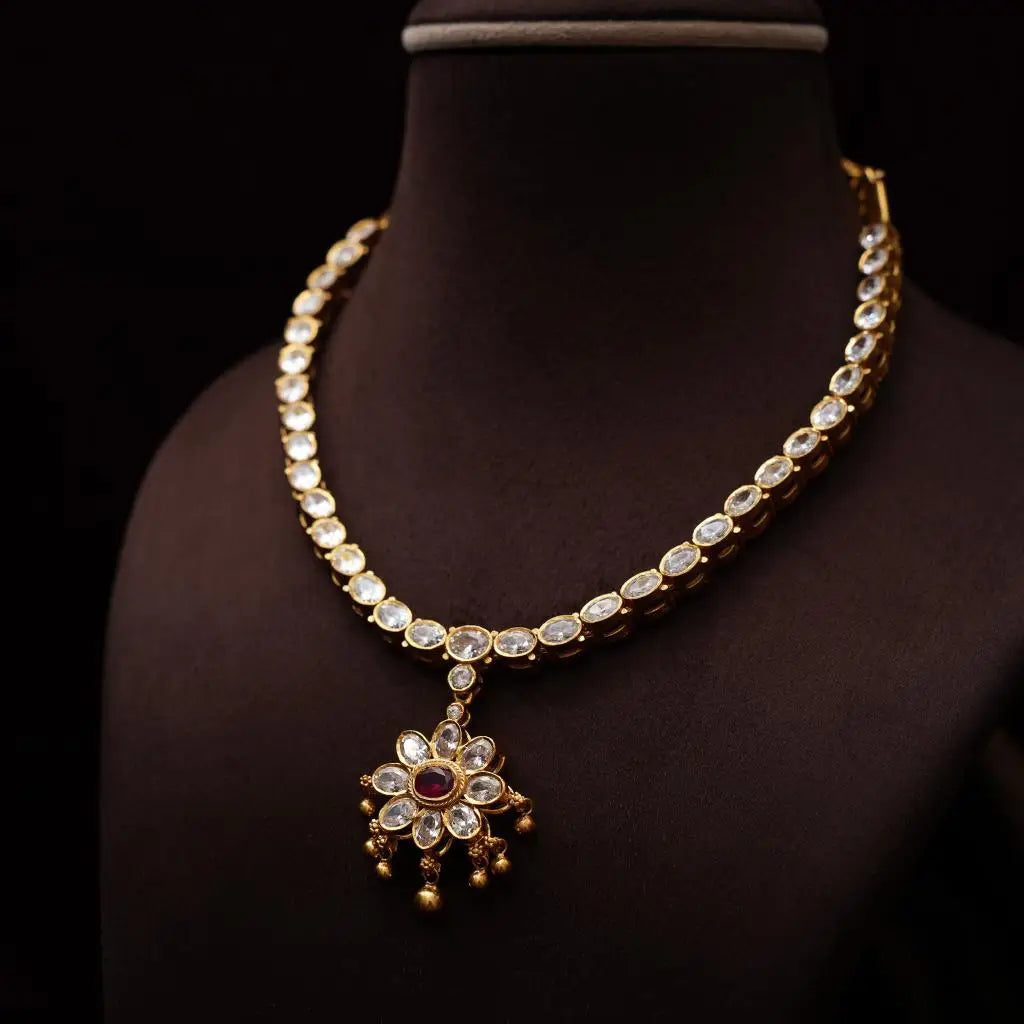 Gauri Silver Reversible Necklace